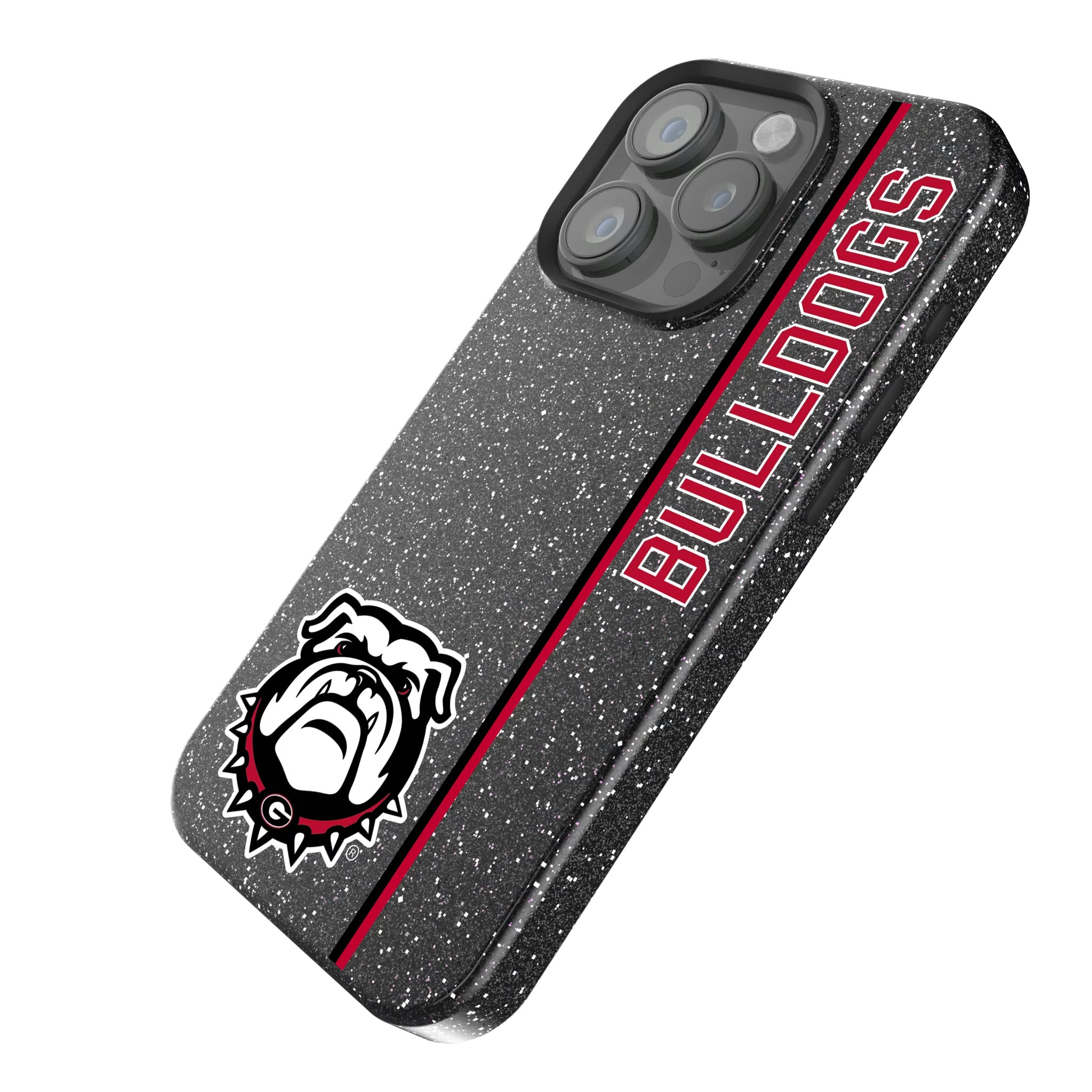 University of Georgia Bulldogs Uga Sidebar iPhone Bling Phone Case for Apple iPhone - Isometric View