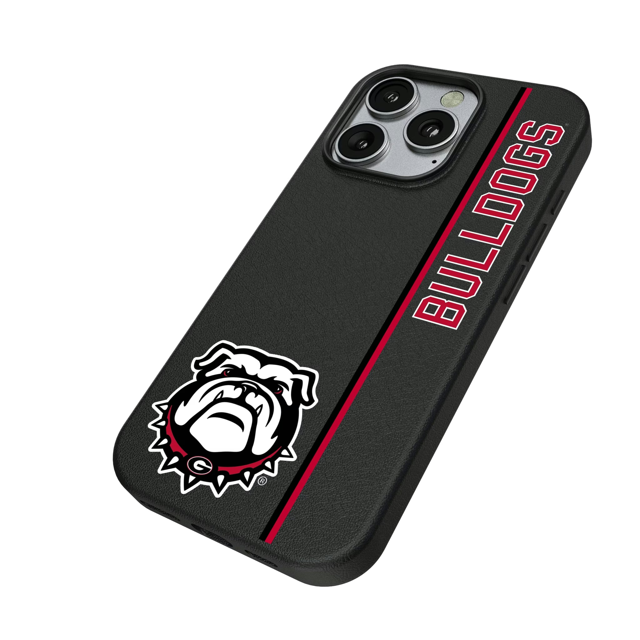 University of Georgia Bulldogs Uga Sidebar iPhone MagSafe Compatible Phone Case for Apple iPhone - Isometric View