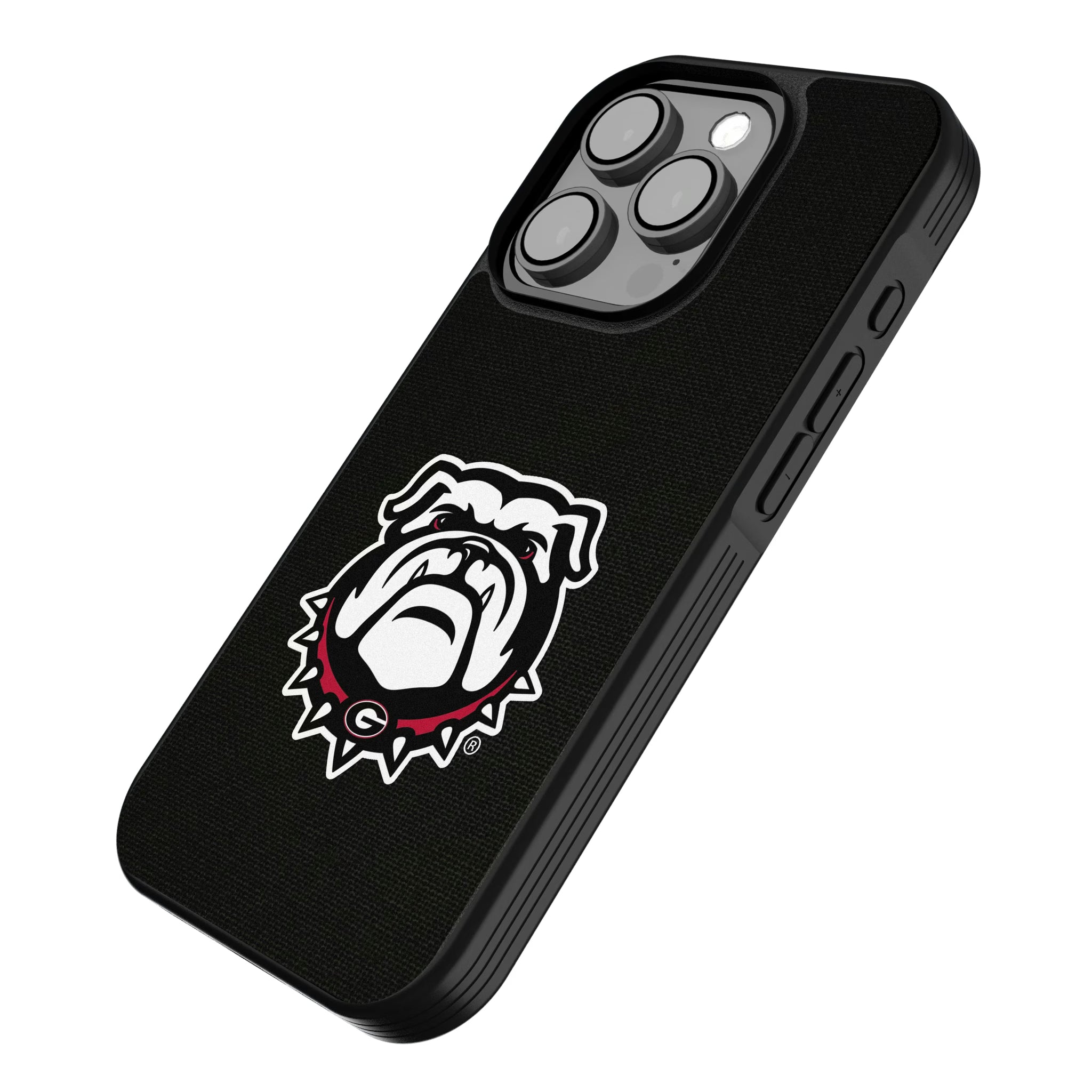 University of Georgia Bulldogs Uga Solid iPhone Bump Phone Case for Apple iPhone - Isometric View