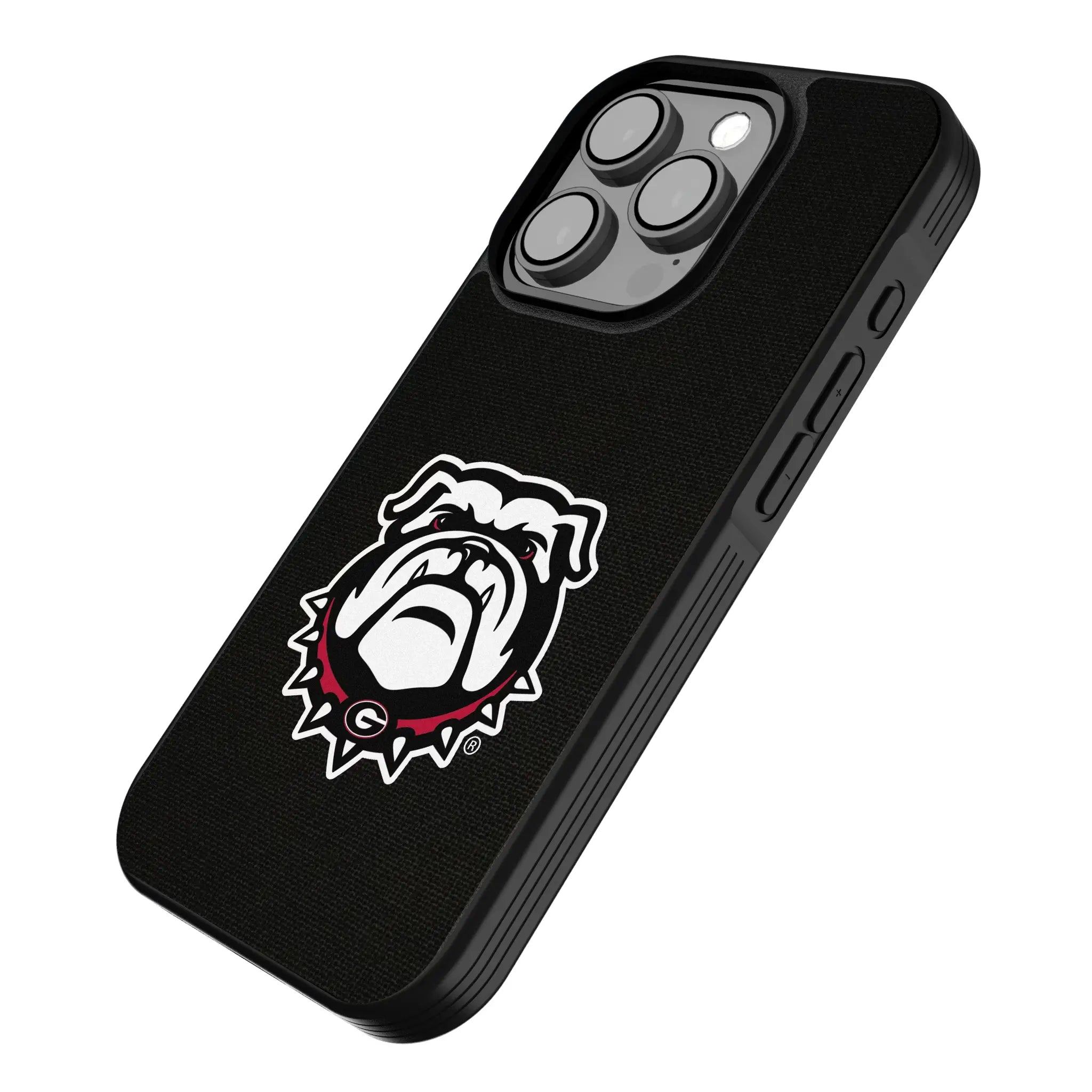 University of Georgia Bulldogs Uga Solid iPhone Bump Phone Case for Apple iPhone - Isometric View