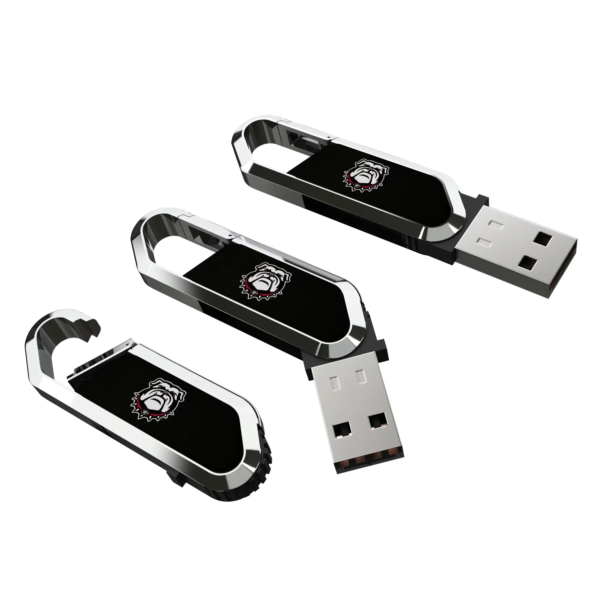 University of Georgia Bulldogs Uga Solid USB 64GB Clip Style Flash Drive