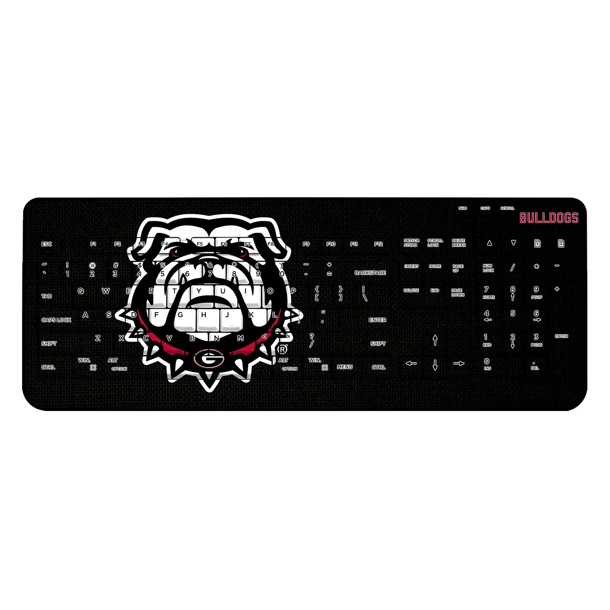 University of Georgia Bulldogs Uga Solid Wireless USB Keyboard
