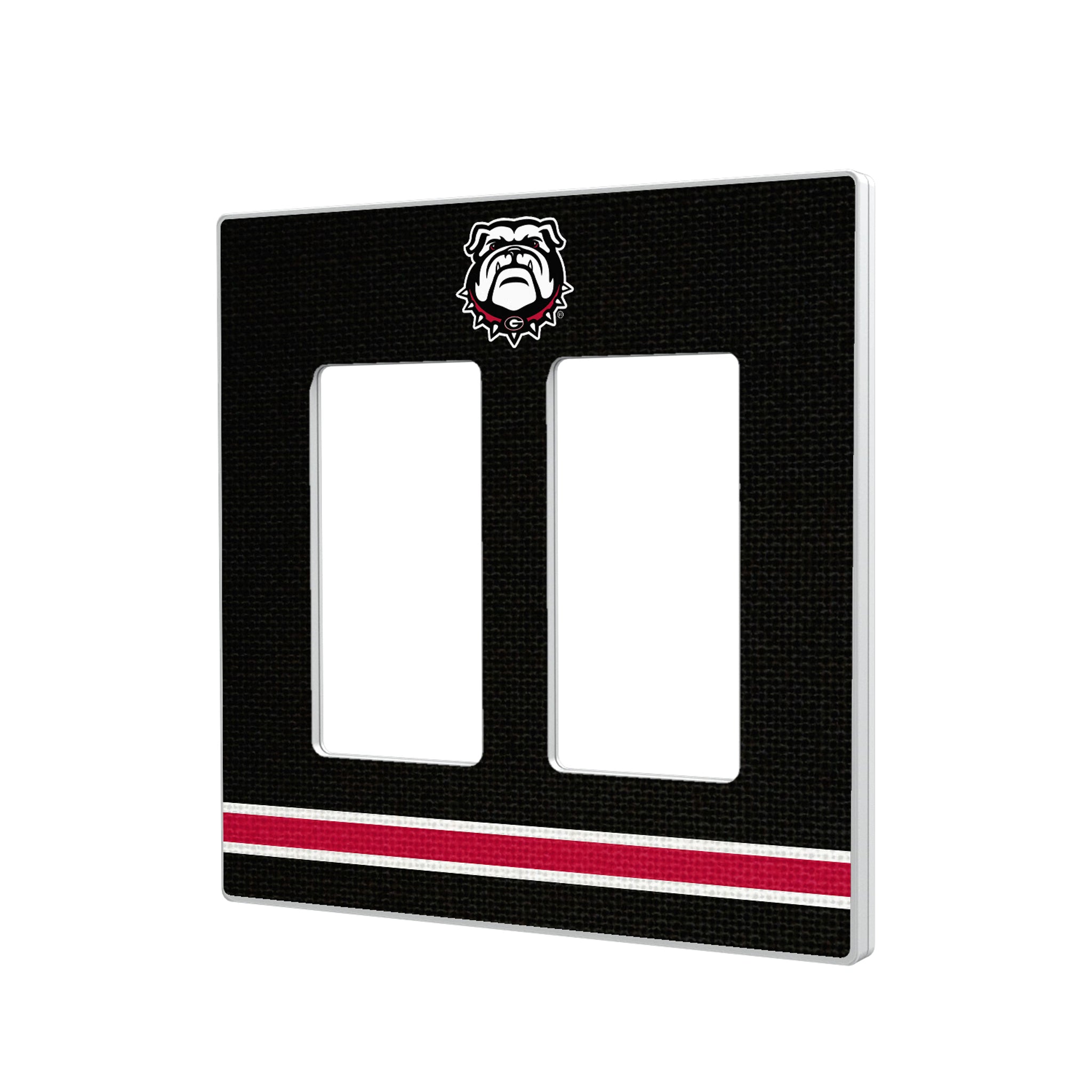 University of Georgia Bulldogs Uga Stripe Hidden-Screw Light Switch Plate#Style_Double Rocker