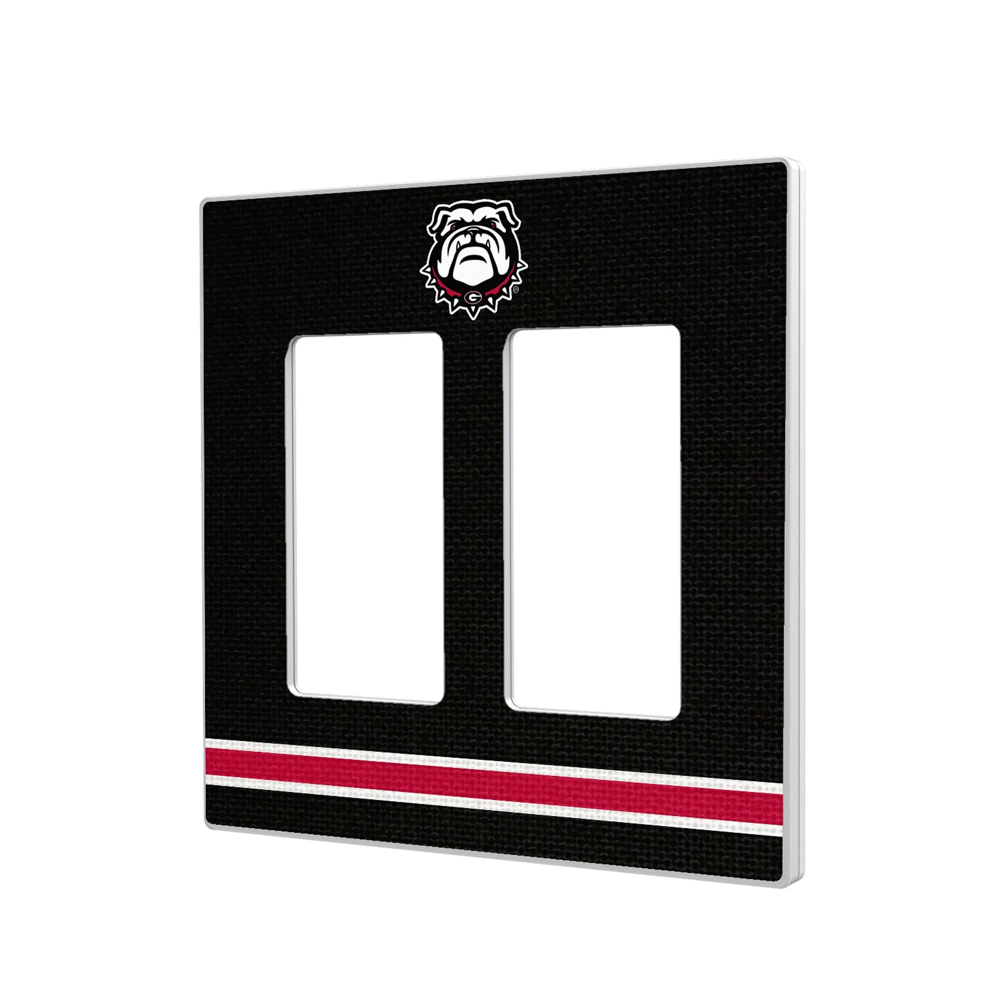 University of Georgia Bulldogs Uga Stripe Hidden-Screw Light Switch Plate#Style_Double Rocker