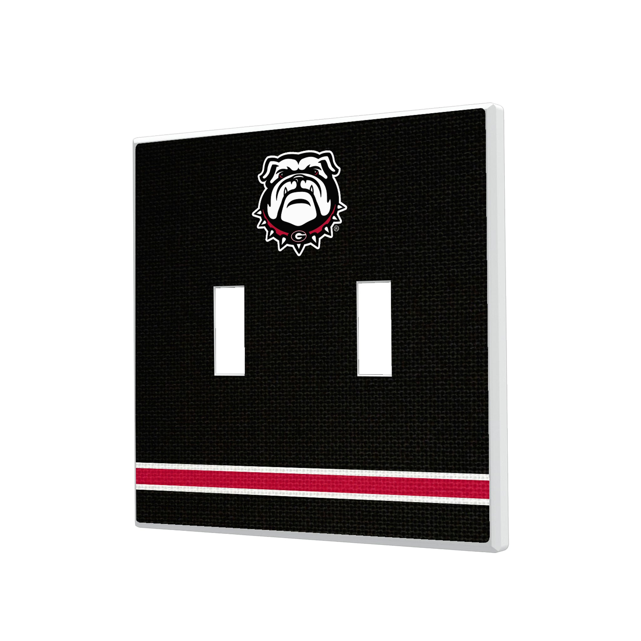 University of Georgia Bulldogs Uga Stripe Hidden-Screw Light Switch Plate#Style_Double Toggle