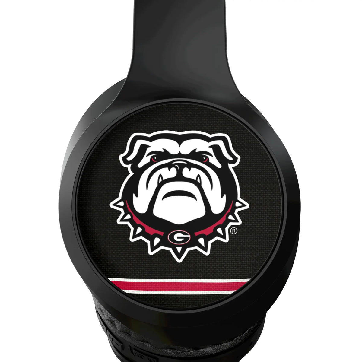 University of Georgia Bulldogs Uga Stripe Wireless Over-Ear Headphones With Case - Detail