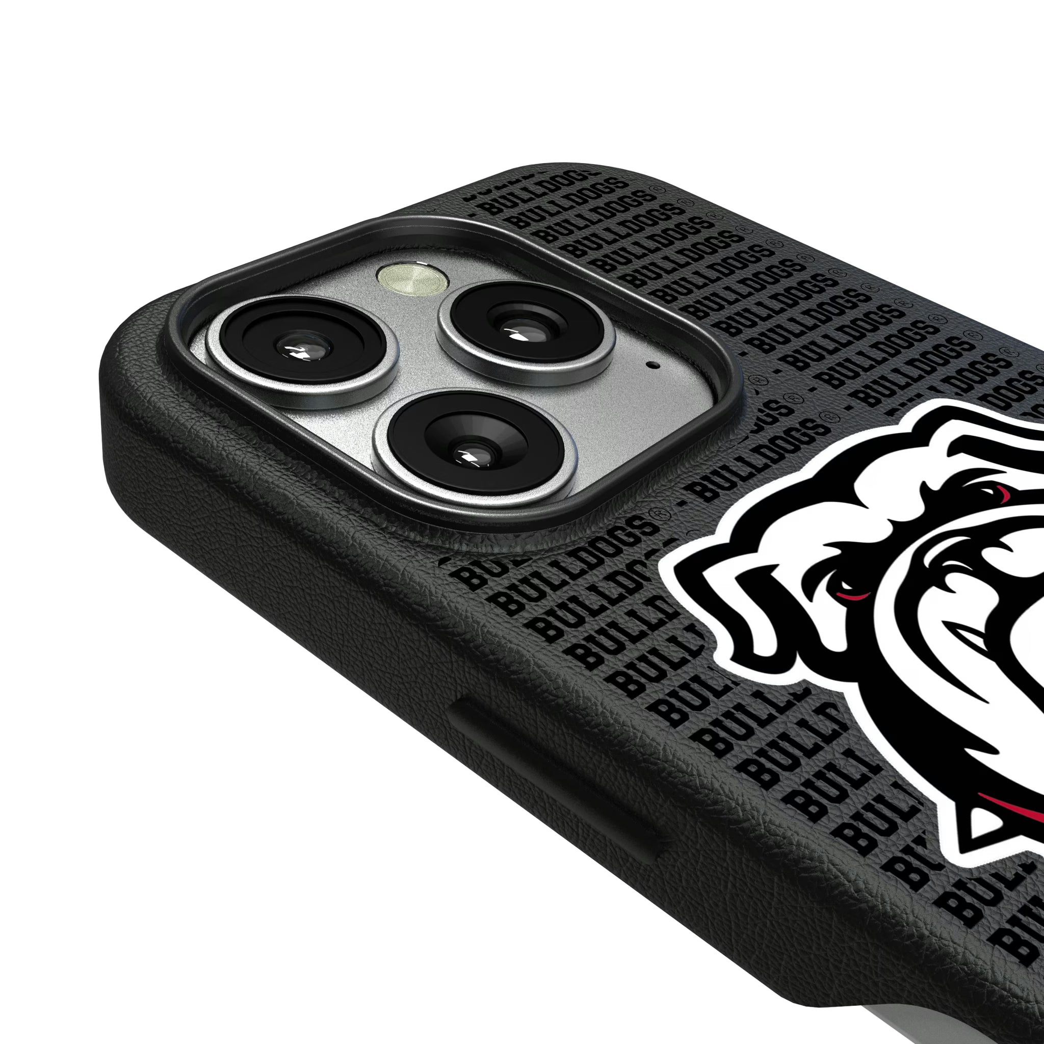 University of Georgia Bulldogs Uga Text Backdrop iPhone MagSafe Compatible Phone Case for Apple iPhone - Detail
