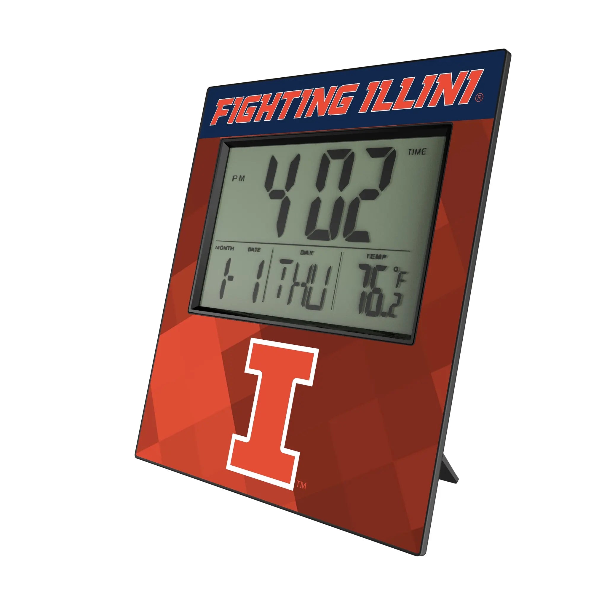 University of Illinois Fighting Illini Color Block Wall Clock