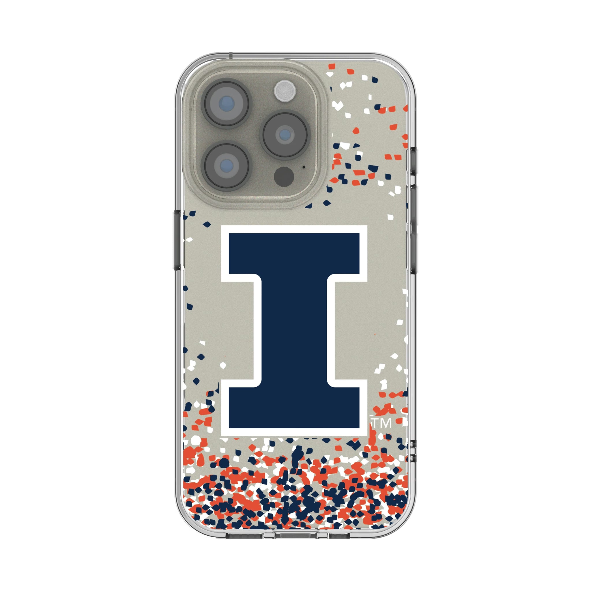 University of Illinois Fighting Illini Confetti iPhone Clear Phone Case for Apple iPhone