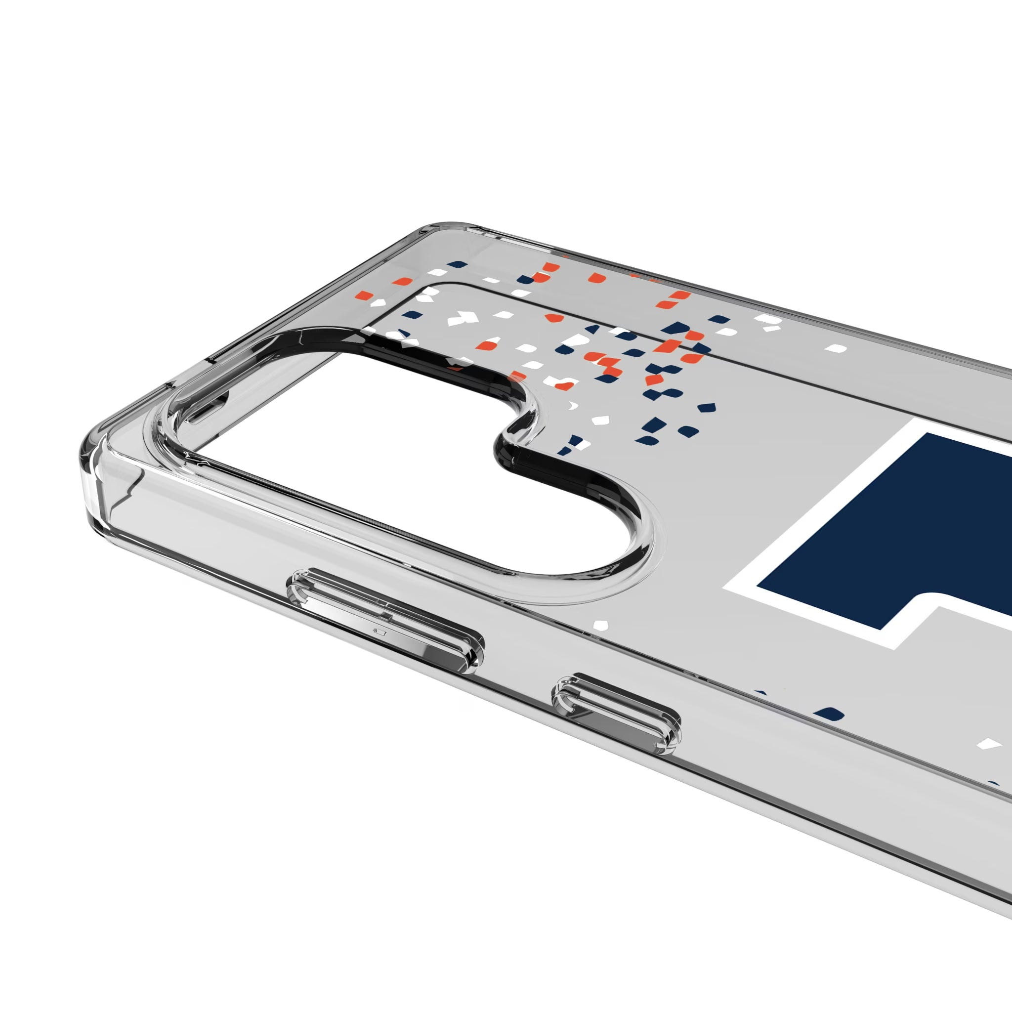 University of Illinois Fighting Illini Confetti Galaxy Clear Phone Case for Samsung Galaxy - Detail