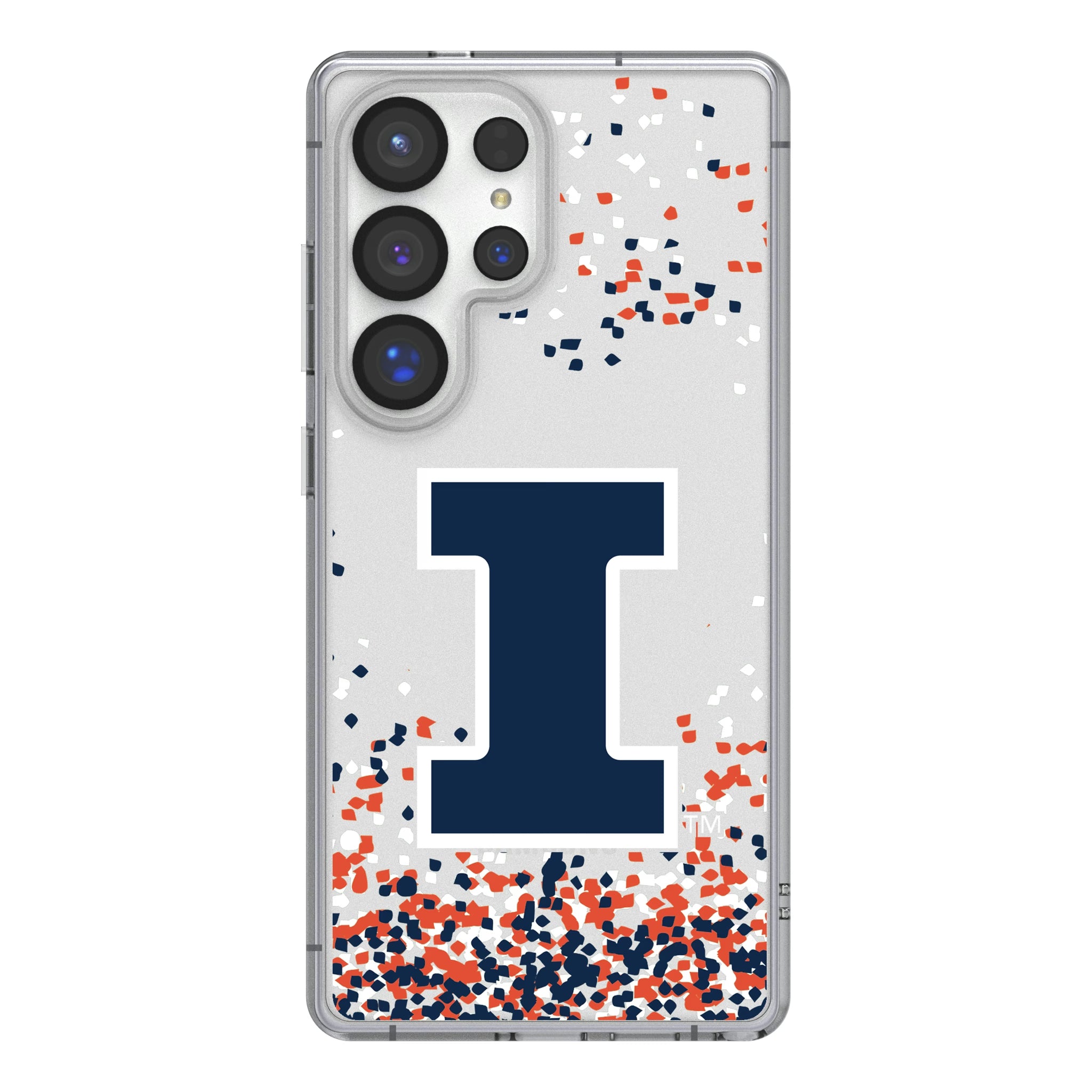 University of Illinois Fighting Illini Confetti Galaxy Clear Phone Case for Samsung Galaxy
