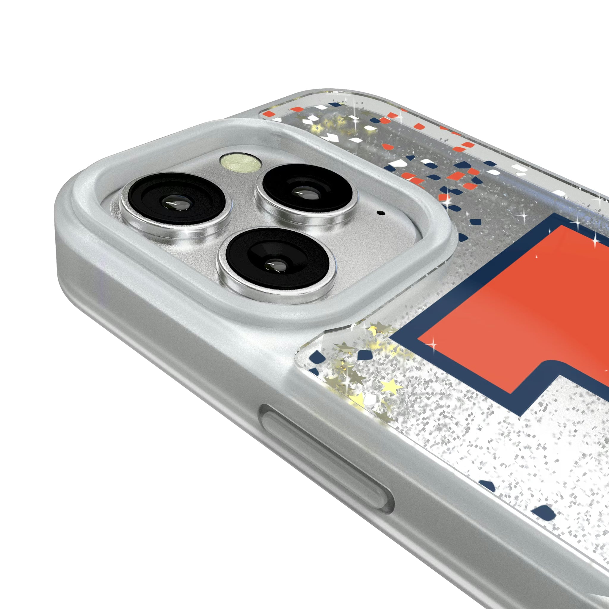 University of Illinois Fighting Illini Confetti iPhone Glitter Phone Case for Apple iPhone - Detail#Device_iPhone 16 Pro