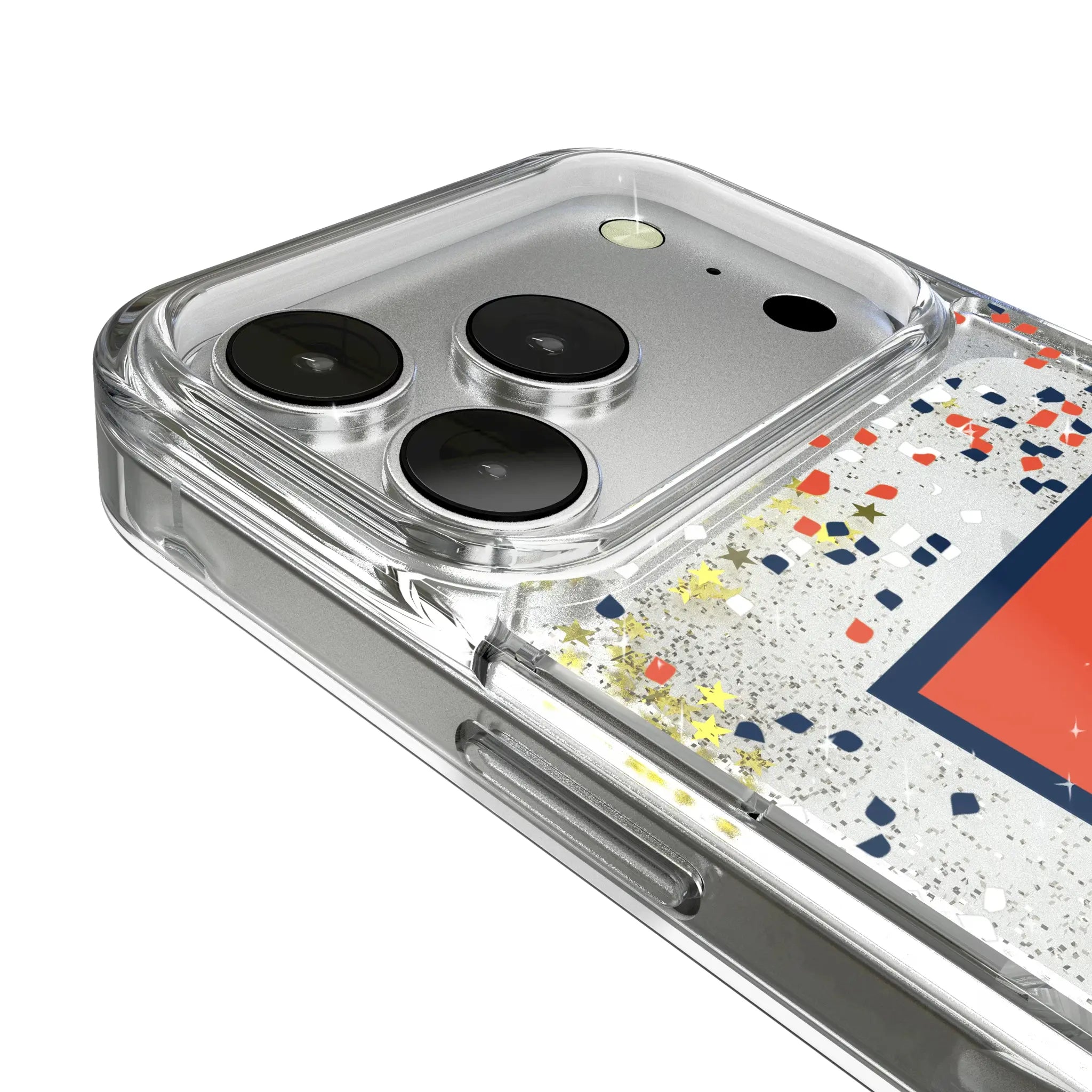 University of Illinois Fighting Illini Confetti iPhone Glitter Phone Case for Apple iPhone - Detail