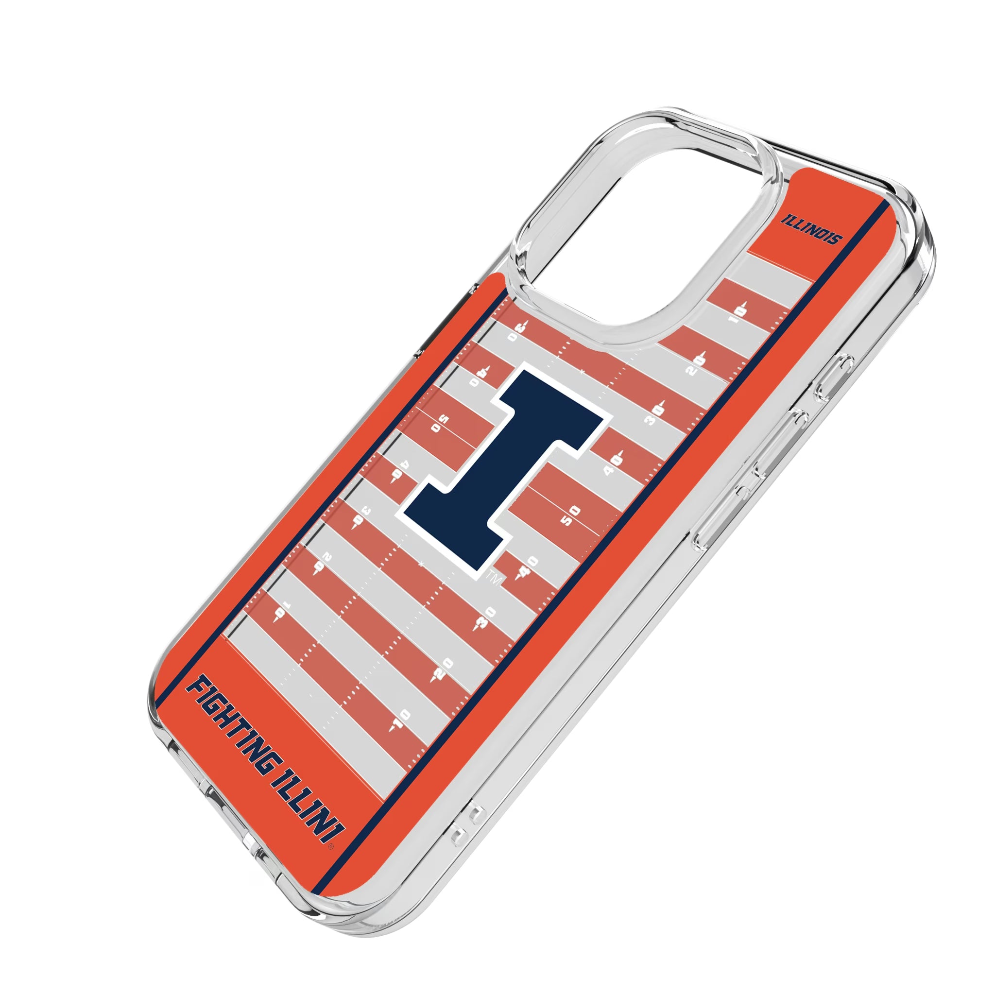 University of Illinois Fighting Illini Field iPhone Clear Phone Case for Apple iPhone - Isometric View