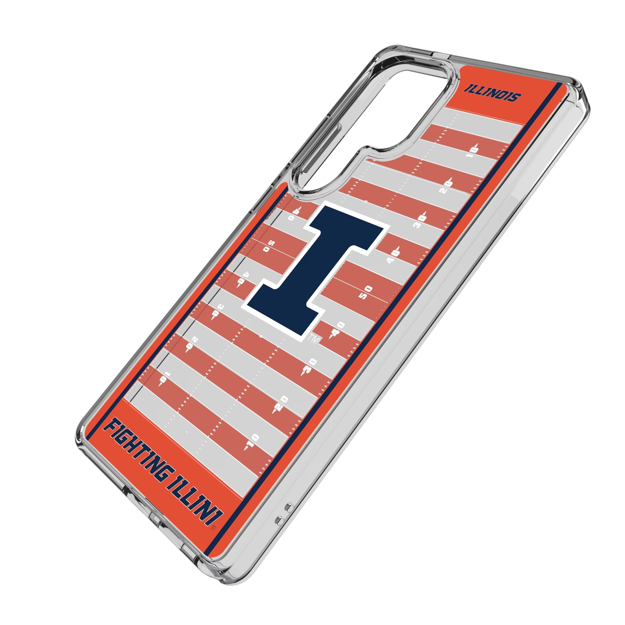 University of Illinois Fighting Illini Field Galaxy Clear Phone Case for Samsung Galaxy - Isometric View