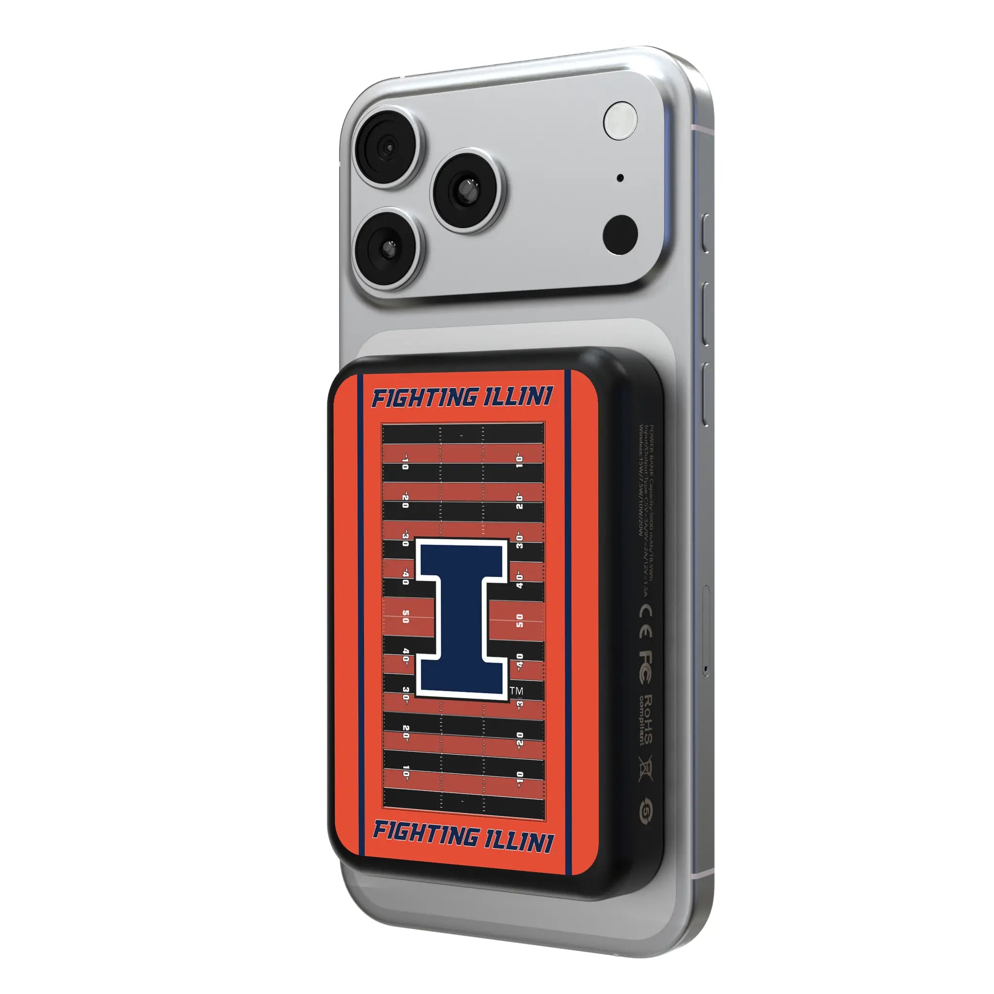 University of Illinois Fighting Illini Field Wireless Mag Power Bank