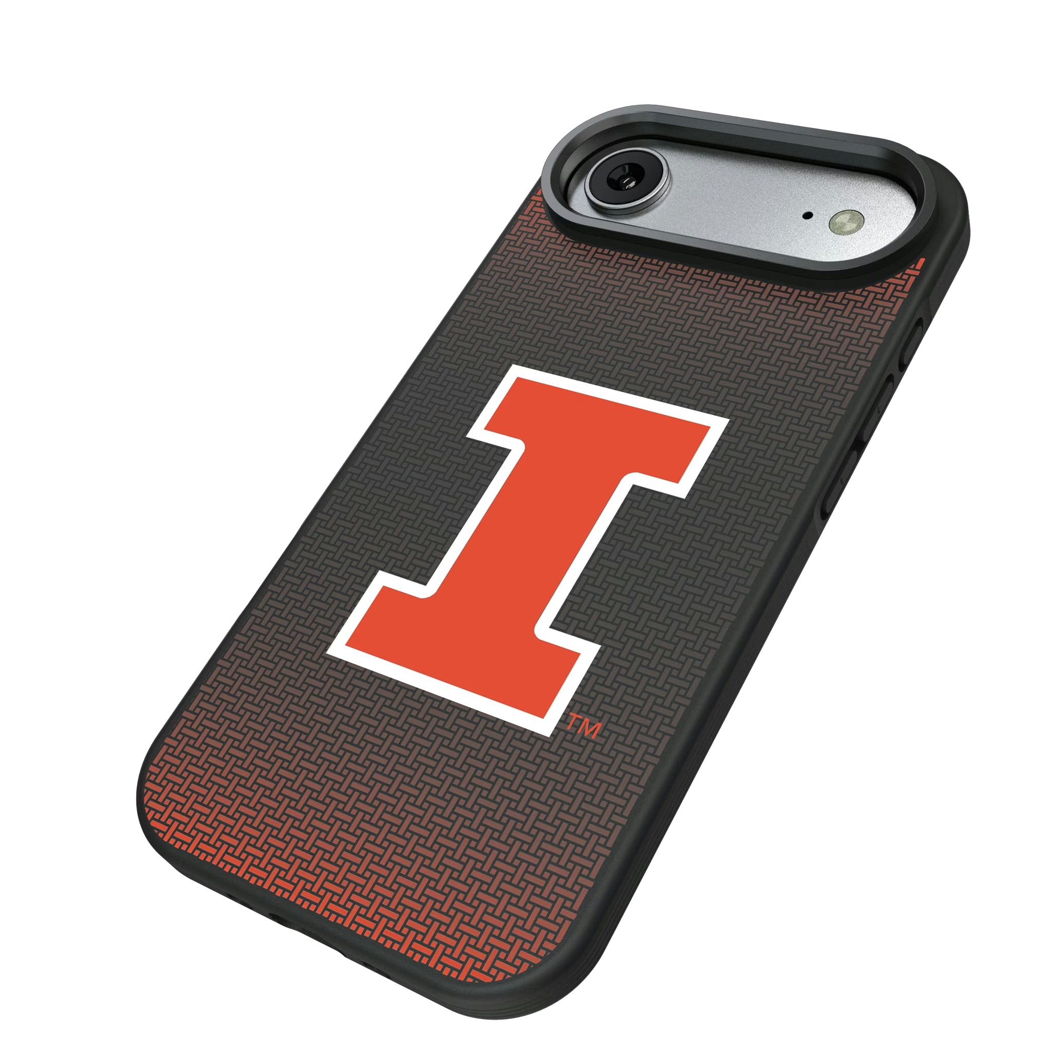 University of Illinois Fighting Illini Linen iPhone Bump Phone Case for Apple iPhone - Isometric View#Device_iPhone Air