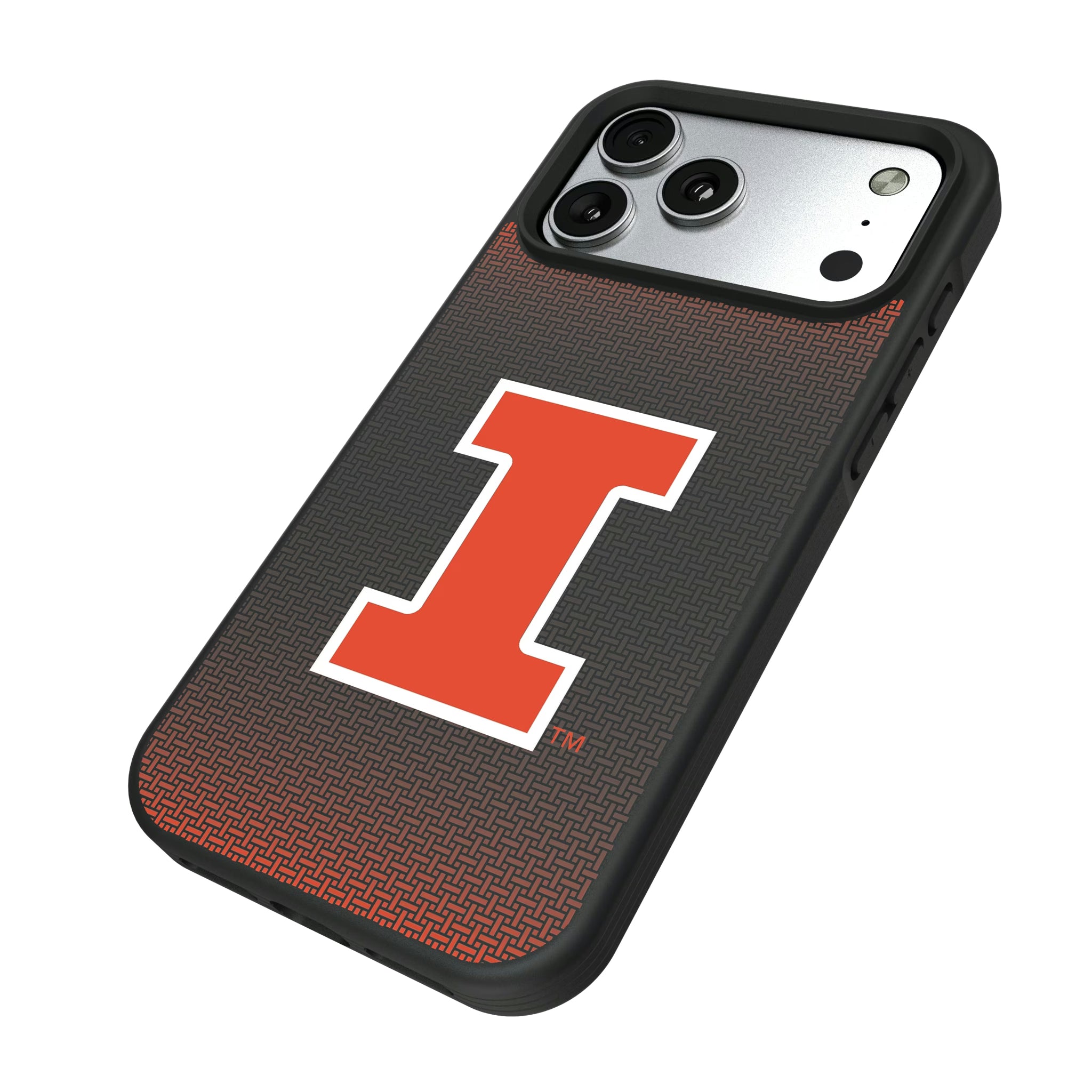 University of Illinois Fighting Illini Linen iPhone Bump Phone Case for Apple iPhone - Isometric View#Device_iPhone 17 Pro Max