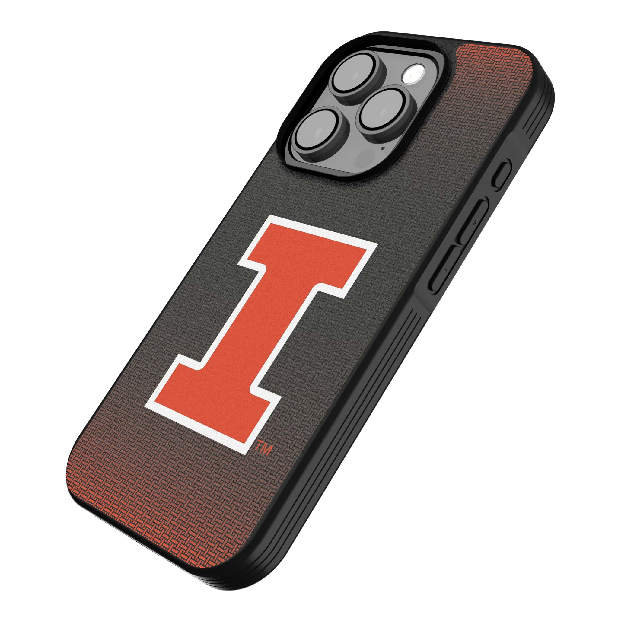 University of Illinois Fighting Illini Linen iPhone Bump Phone Case for Apple iPhone - Isometric View