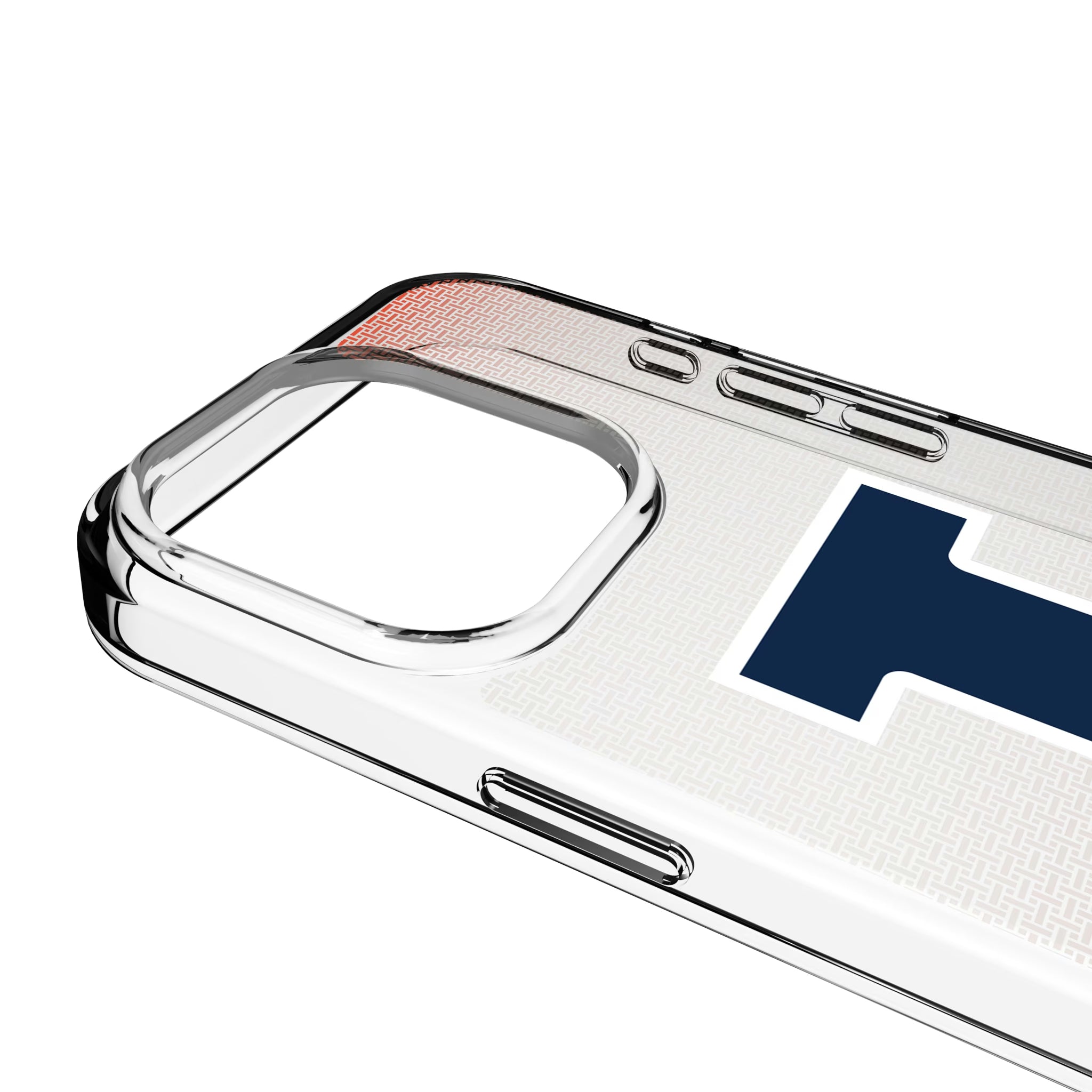 University of Illinois Fighting Illini Linen iPhone Clear Phone Case for Apple iPhone - Detail