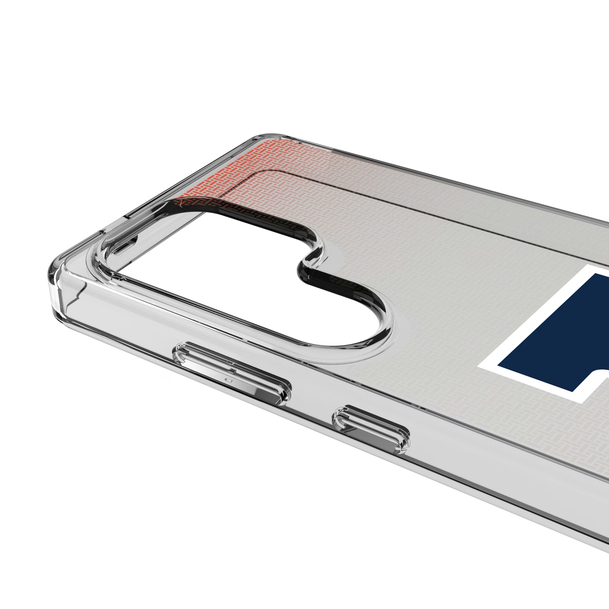 University of Illinois Fighting Illini Linen Galaxy Clear Phone Case for Samsung Galaxy - Detail