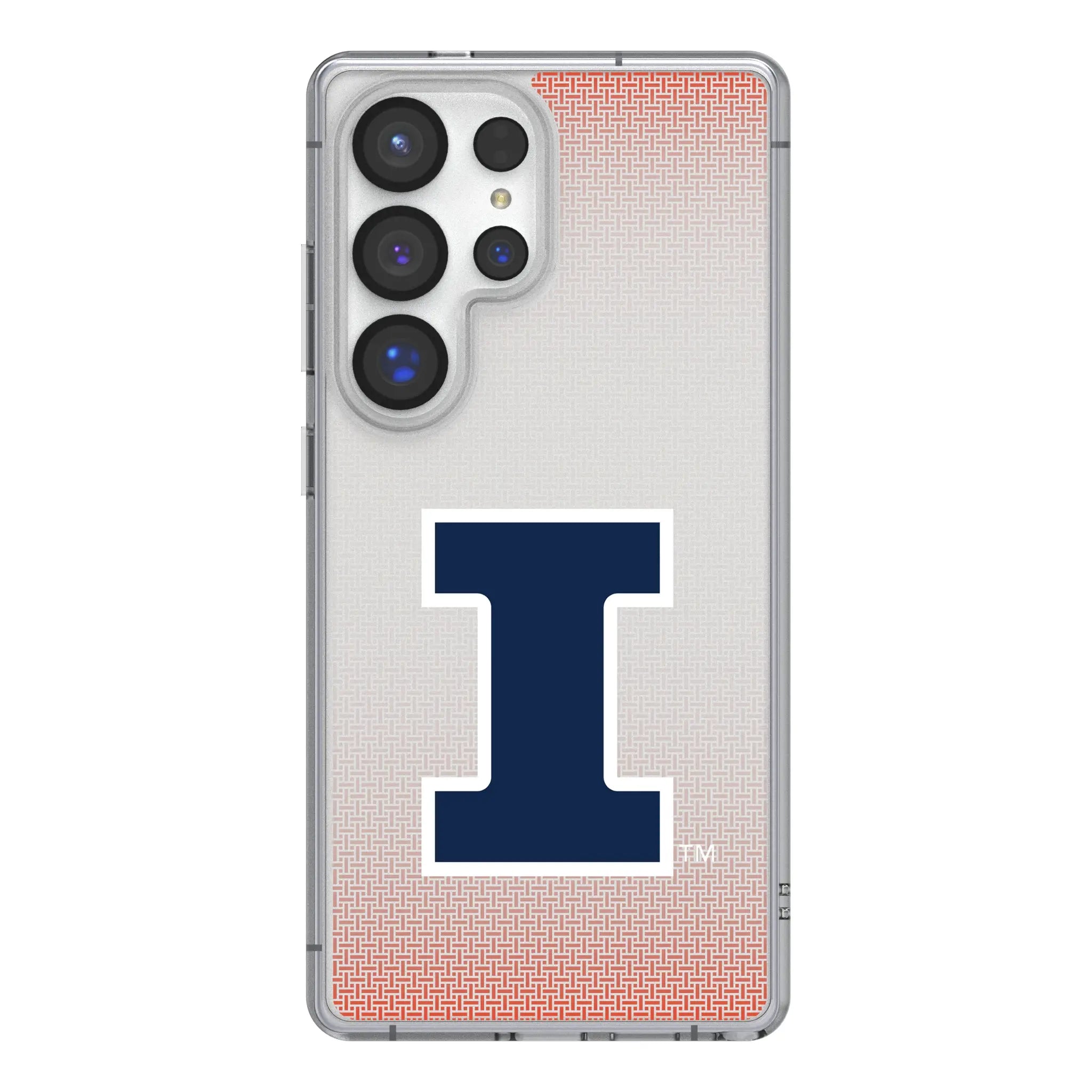 University of Illinois Fighting Illini Linen Galaxy Clear Phone Case for Samsung Galaxy#Device_Galaxy S25 Ultra