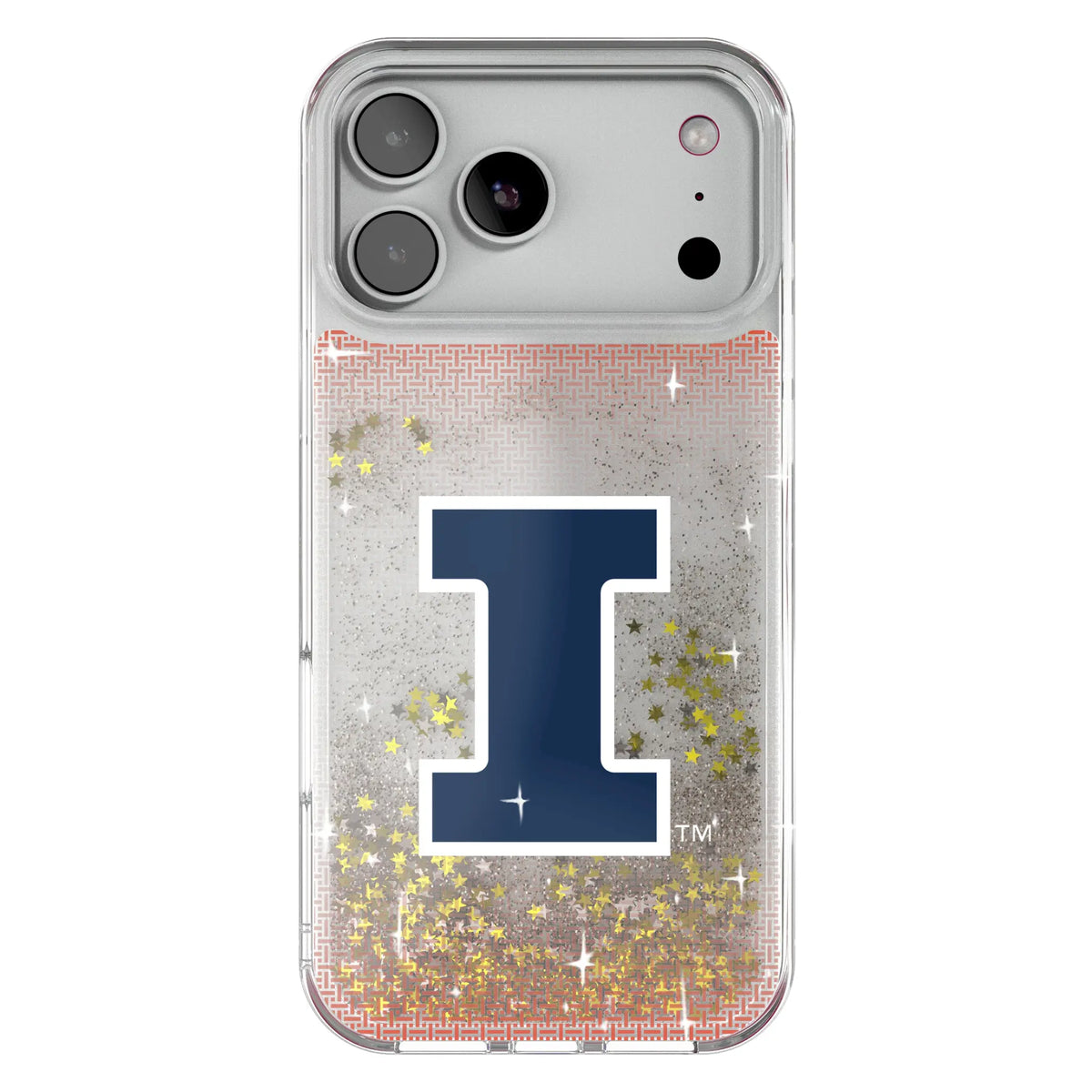 University of Illinois Fighting Illini Linen Glitter Phone Case for Apple iPhone