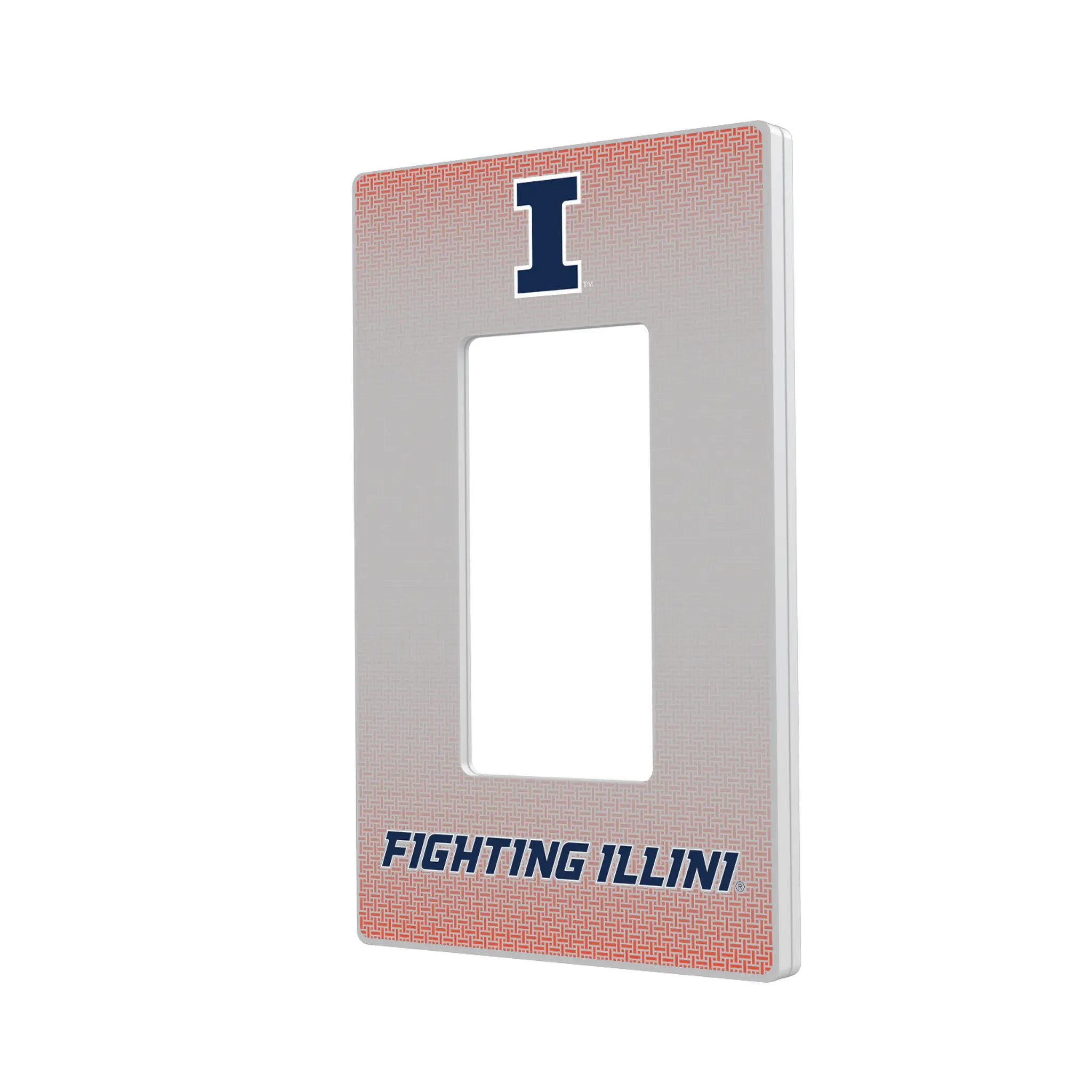 University of Illinois Fighting Illini Linen Hidden-Screw Light Switch Plate#Style_Single Rocker