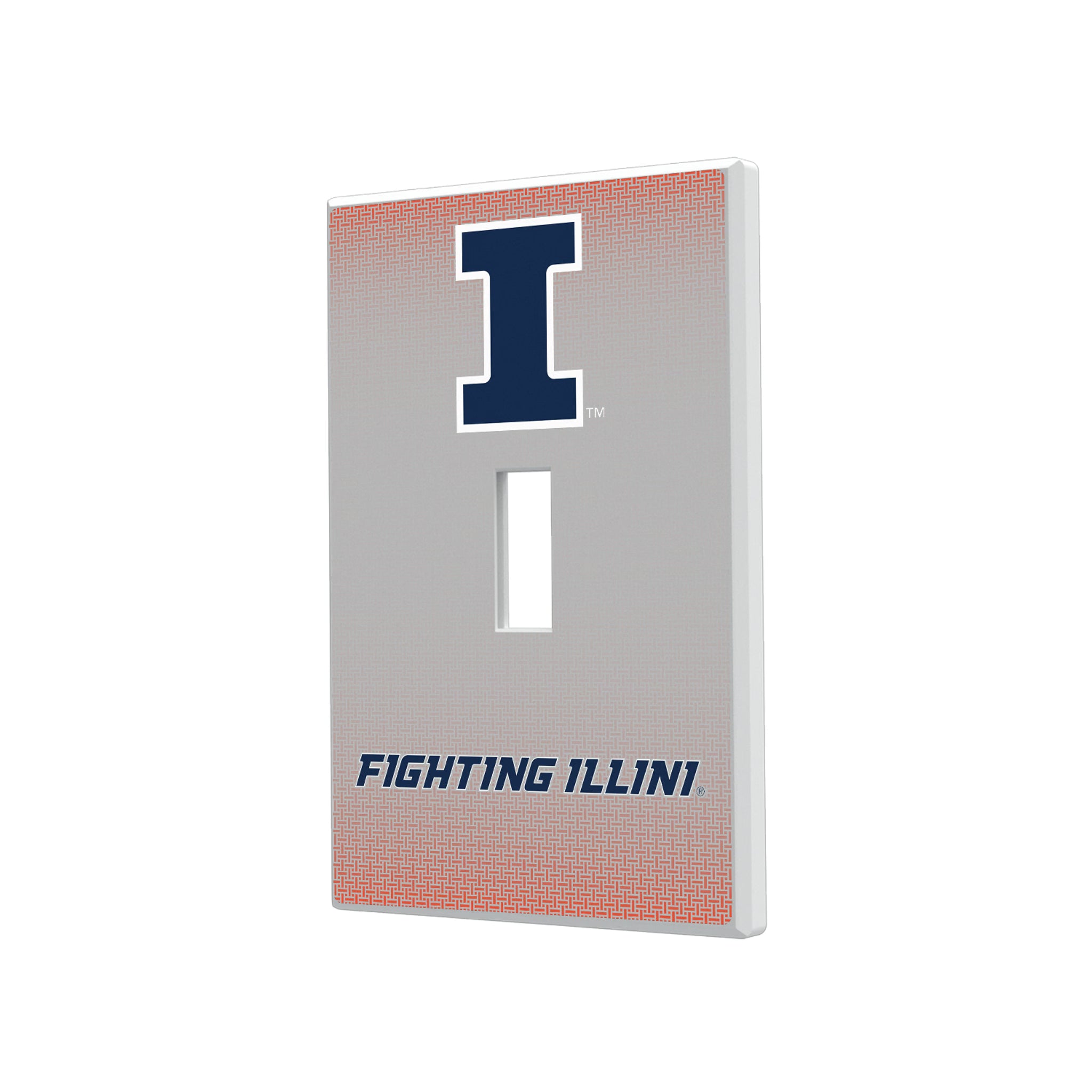 University of Illinois Fighting Illini Linen Hidden-Screw Light Switch Plate#Style_Single Toggle