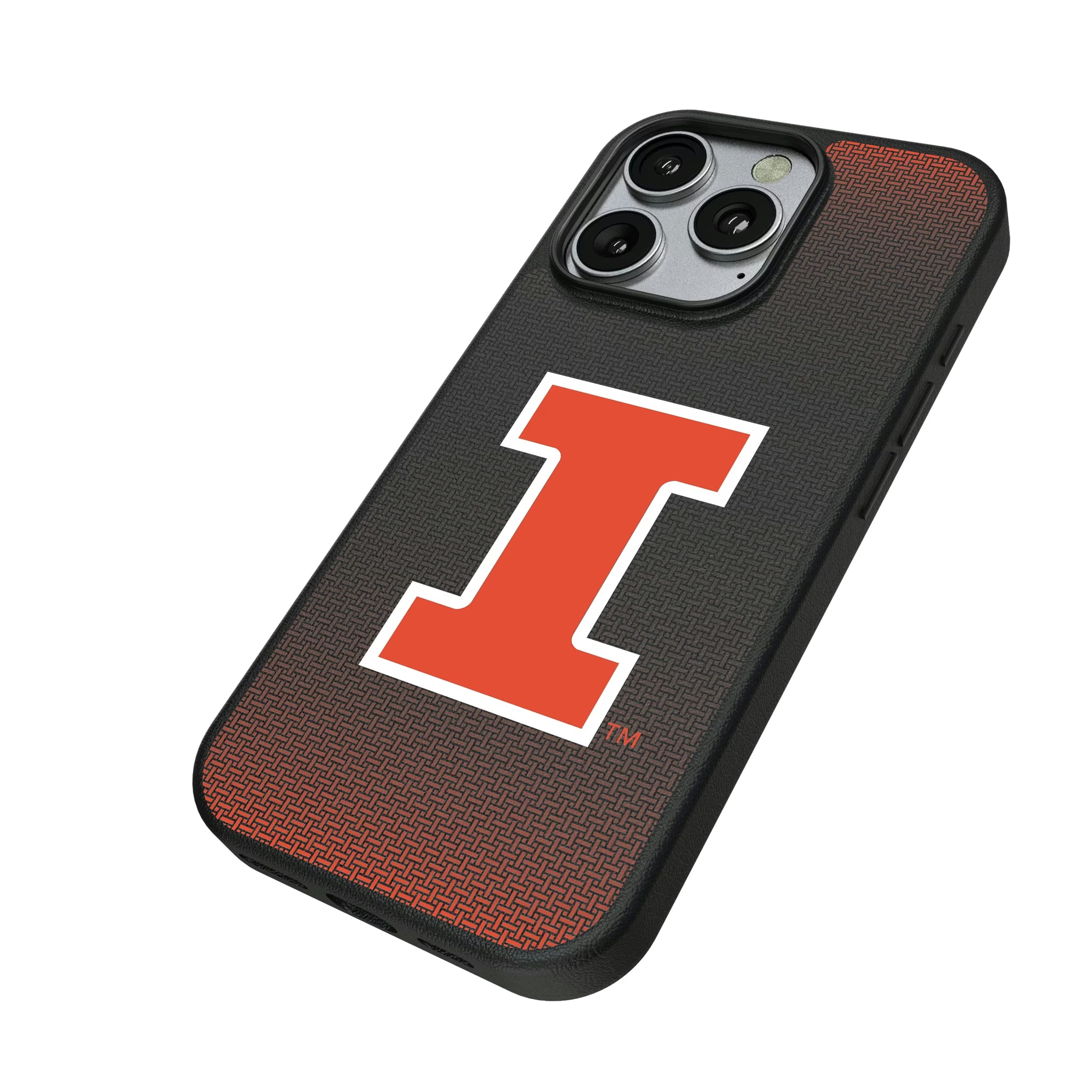 University of Illinois Fighting Illini Linen iPhone MagSafe Compatible Phone Case for Apple iPhone - Isometric View