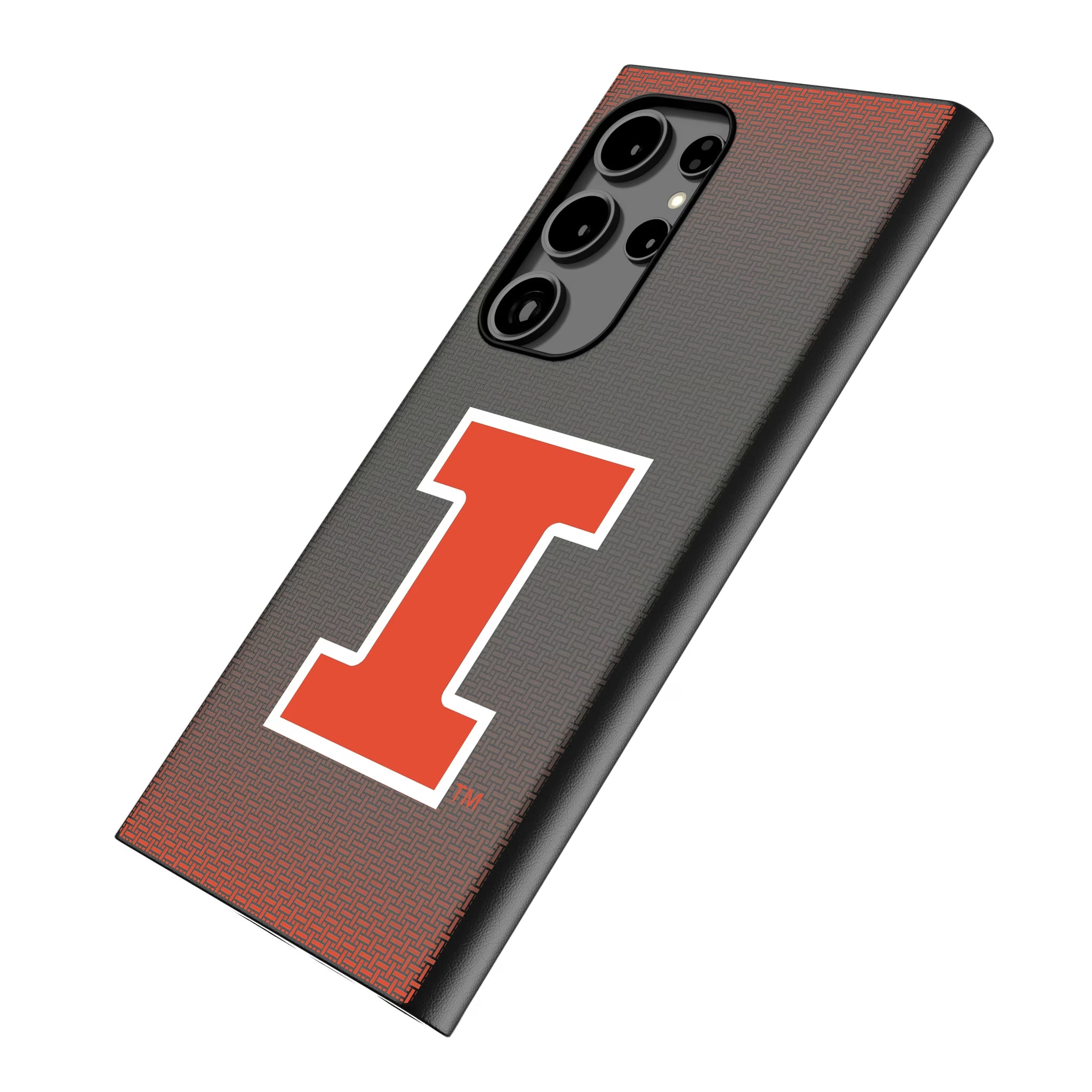 University of Illinois Fighting Illini Linen Galaxy MagSafe Compatible Phone Case for Samsung Galaxy - Isometric View