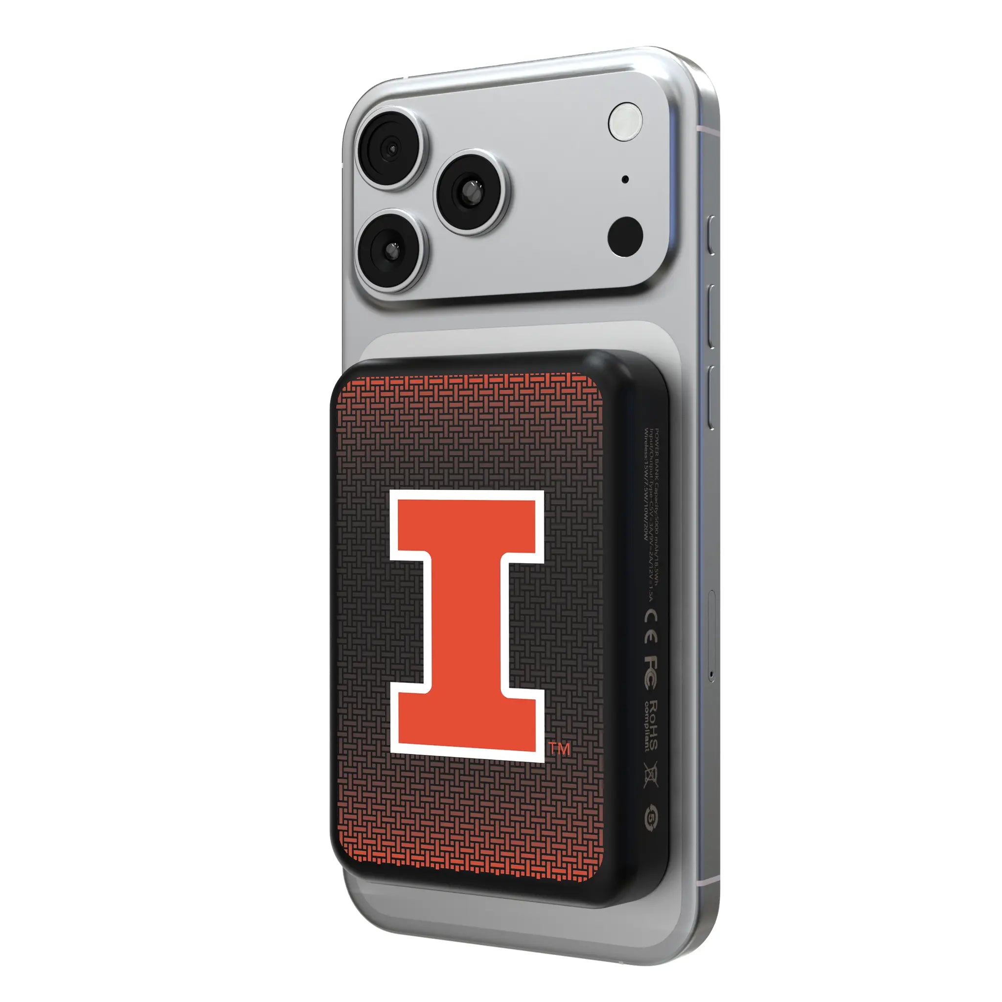 University of Illinois Fighting Illini Linen Wireless Mag Power Bank