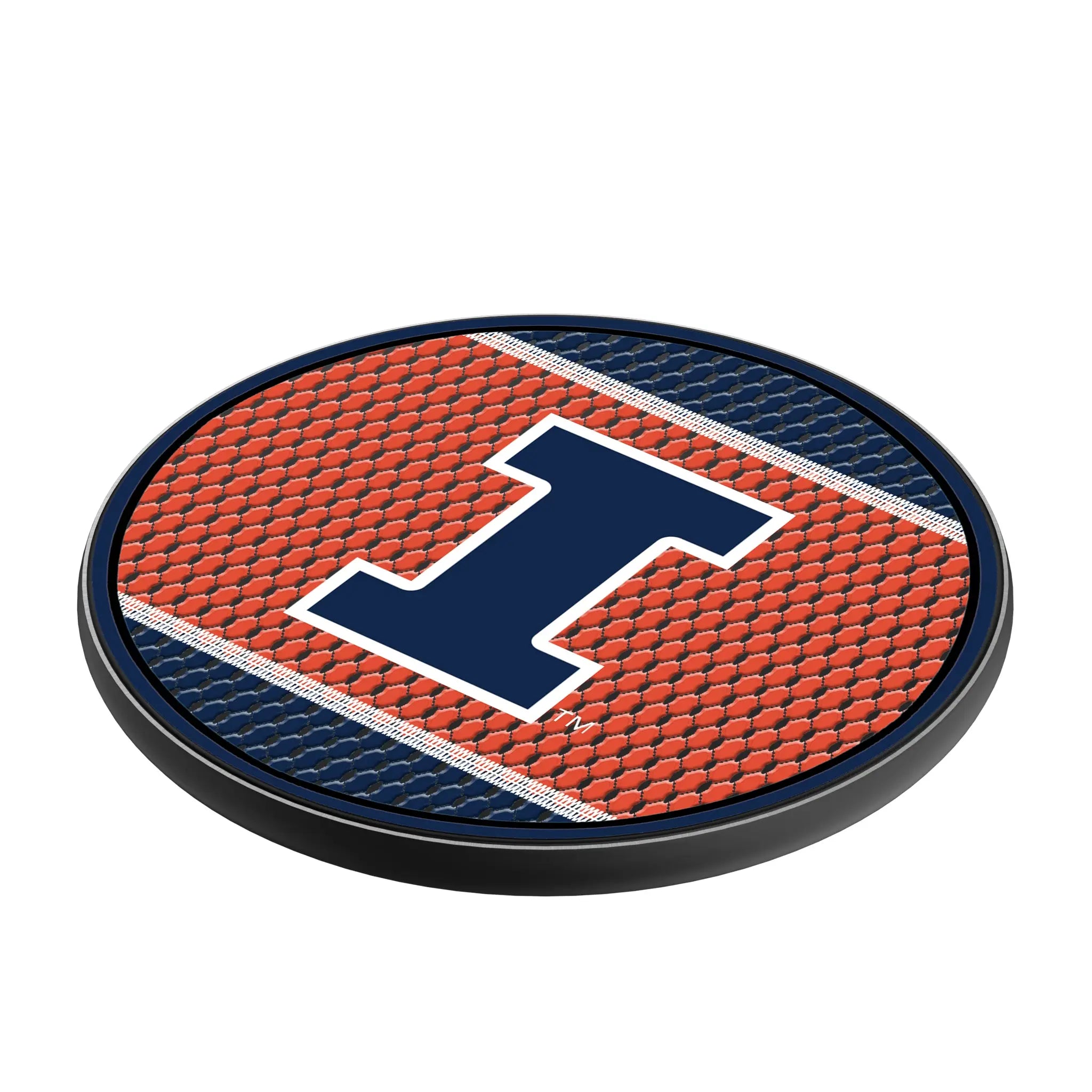 University of Illinois Fighting Illini Mesh 15-Watt Wireless Charger - Isometric View