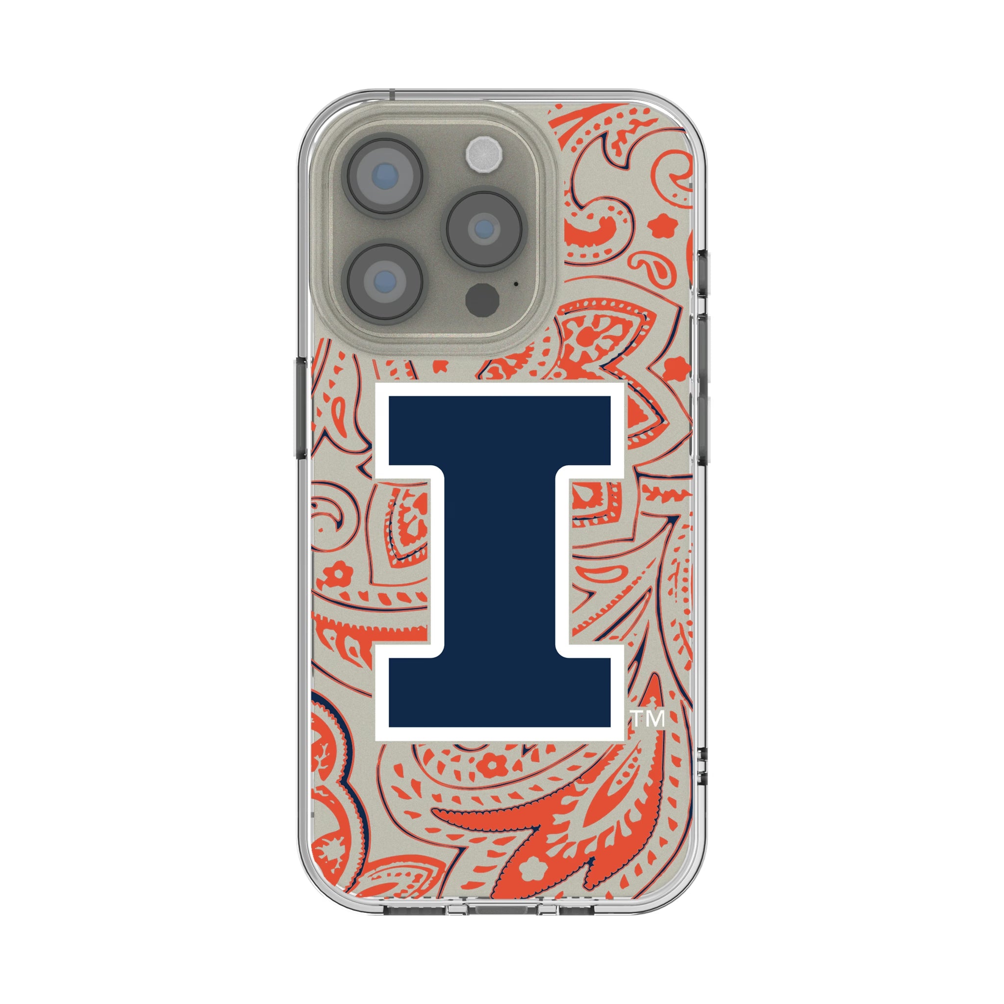 University of Illinois Fighting Illini Paisley iPhone Clear Phone Case for Apple iPhone