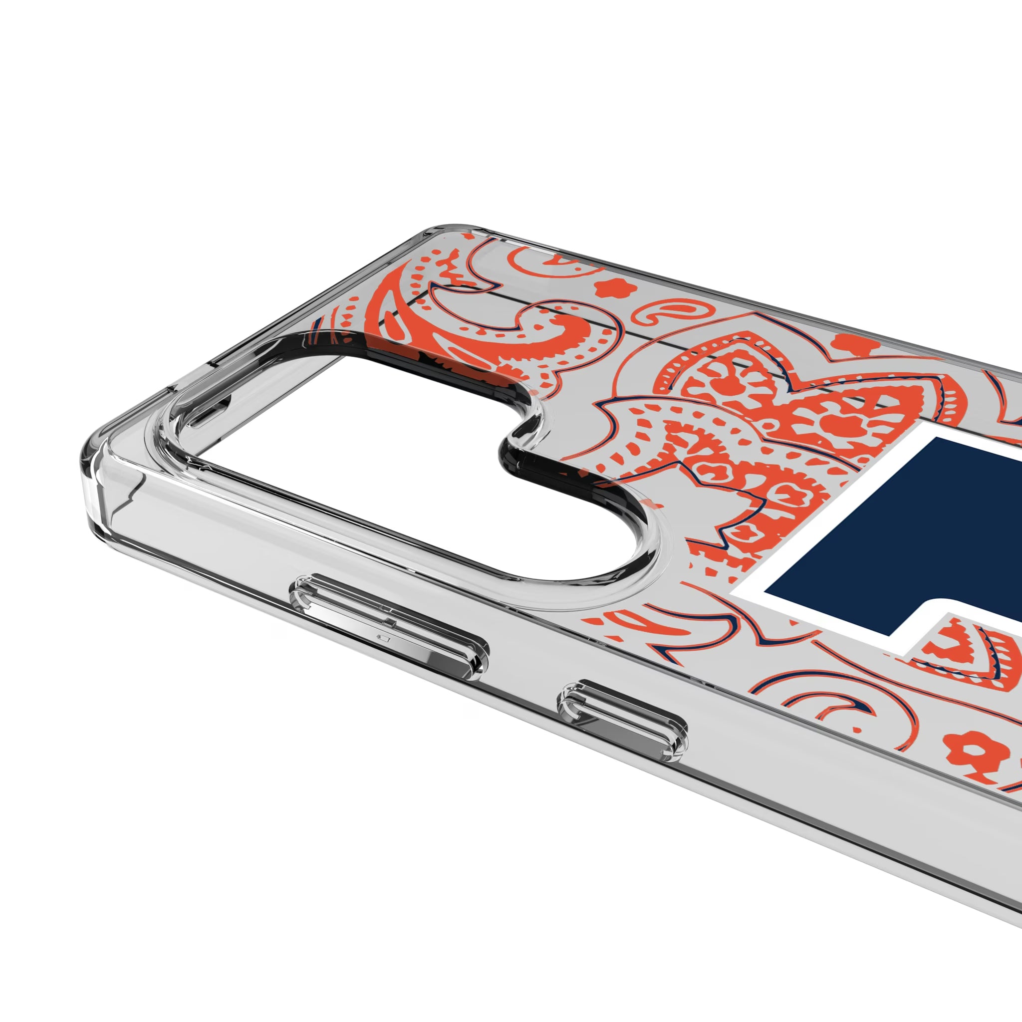 University of Illinois Fighting Illini Paisley Galaxy Clear Phone Case for Samsung Galaxy - Detail