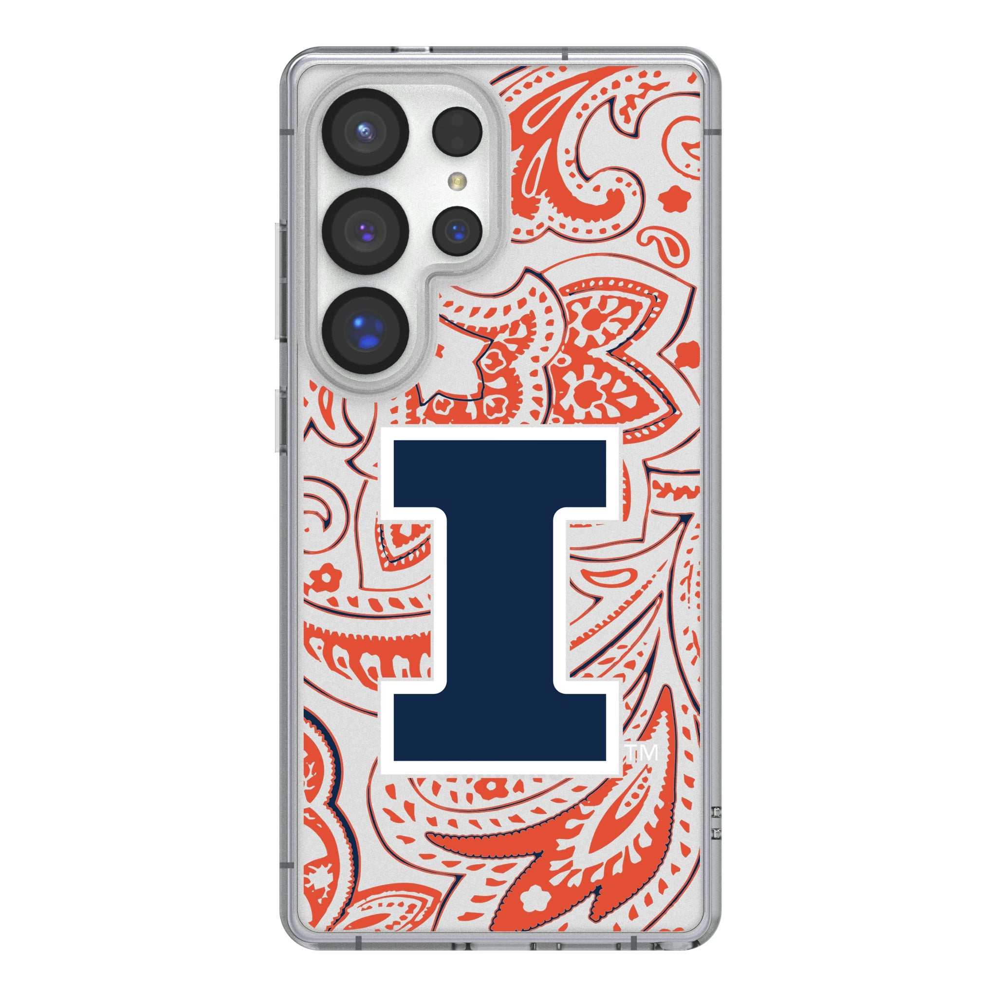 University of Illinois Fighting Illini Paisley Galaxy Clear Phone Case for Samsung Galaxy
