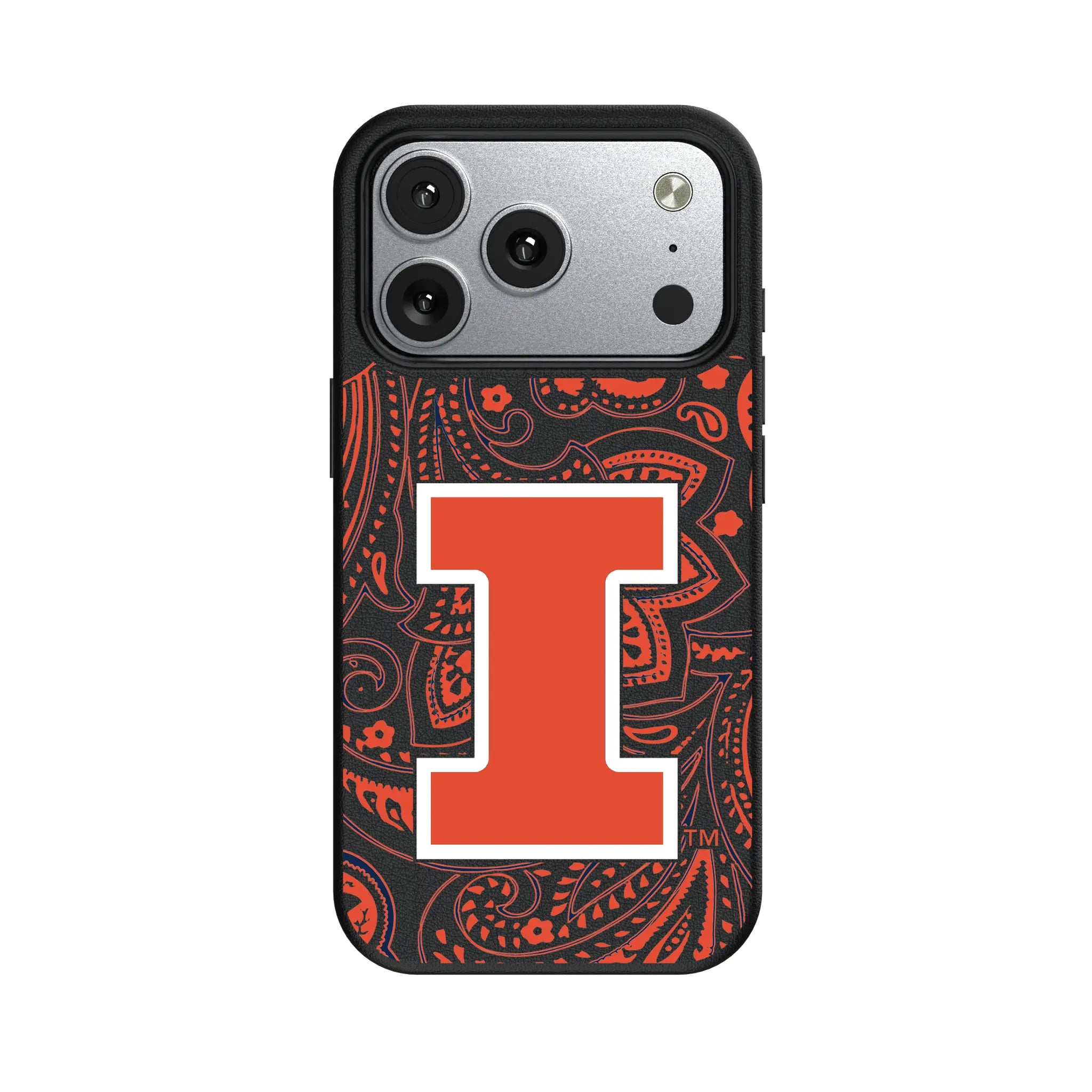 University of Illinois Fighting Illini Paisley iPhone MagSafe Compatible Phone Case for Apple iPhone#Device_iPhone 17 Pro