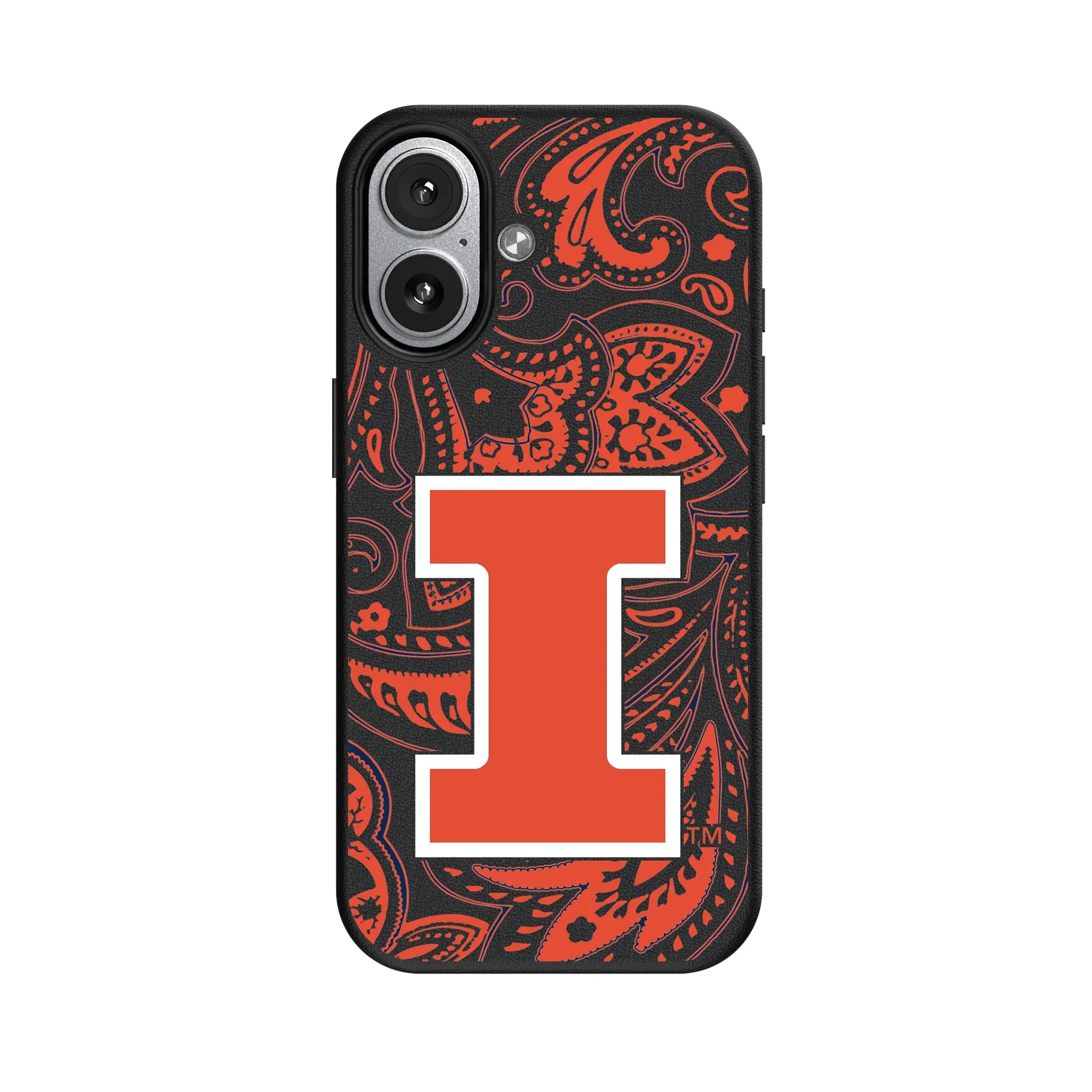 University of Illinois Fighting Illini Paisley iPhone MagSafe Compatible Phone Case for Apple iPhone#Device_iPhone 17