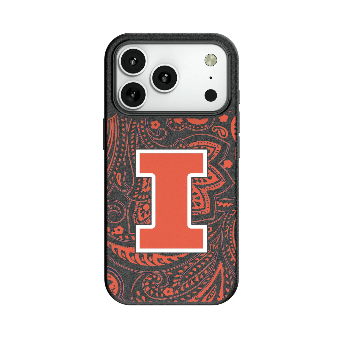 University of Illinois Fighting Illini Paisley MagSafe Compatible Phone Case for Apple iPhone
