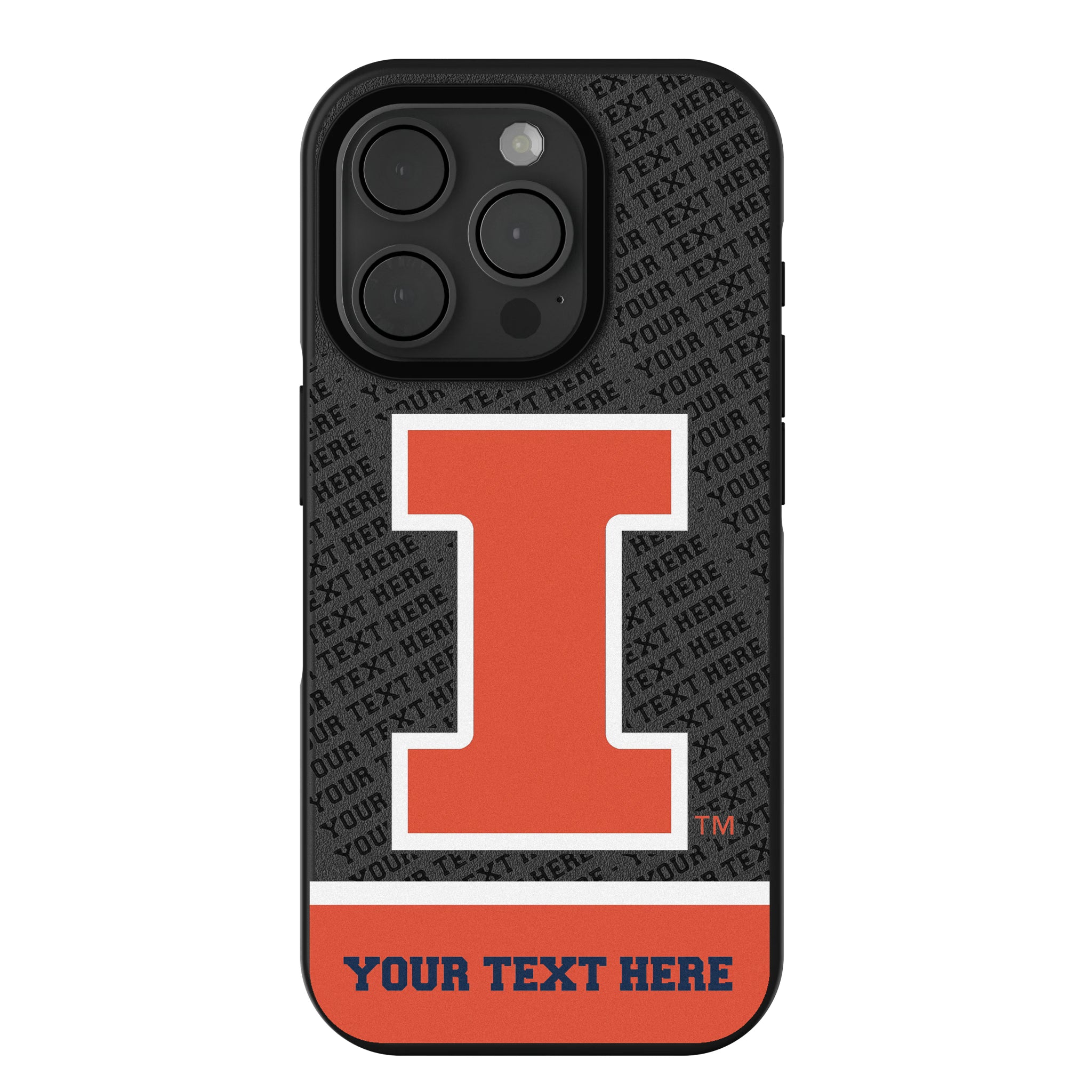 University of Illinois Fighting Illini Personalized EndZone Plus iPhone Bump Phone Case for Apple iPhone