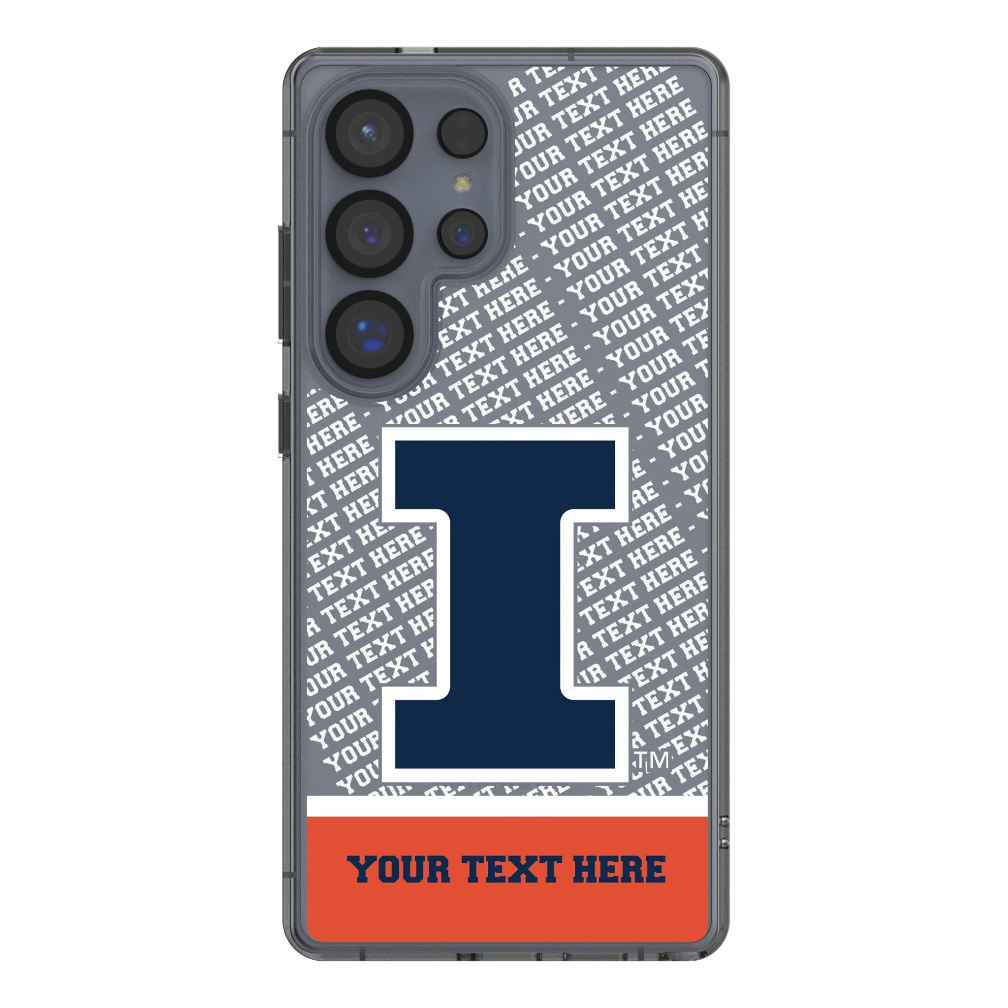University of Illinois Fighting Illini Personalized EndZone Plus Galaxy Clear Phone Case for Samsung Galaxy