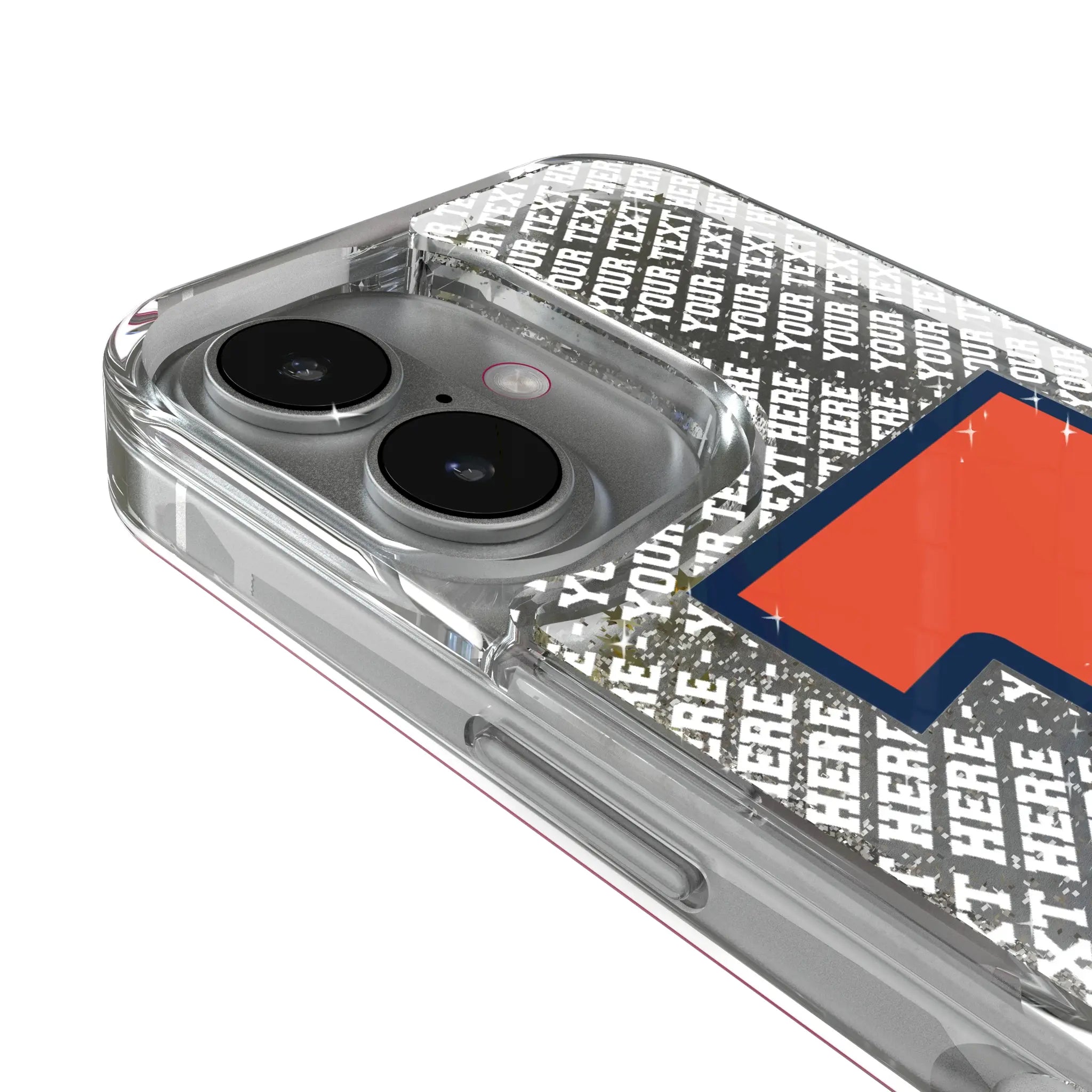 University of Illinois Fighting Illini Personalized EndZone Plus iPhone Glitter Phone Case for Apple iPhone - Detail