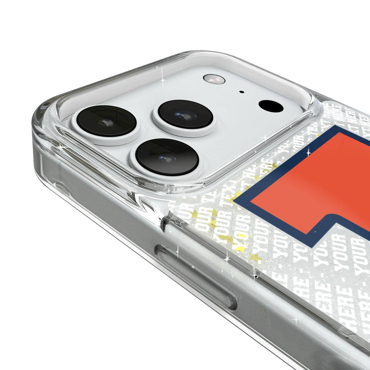 University of Illinois Fighting Illini Personalized EndZone Plus iPhone Glitter Phone Case for Apple iPhone - Detail#Device_iPhone 18 Pro