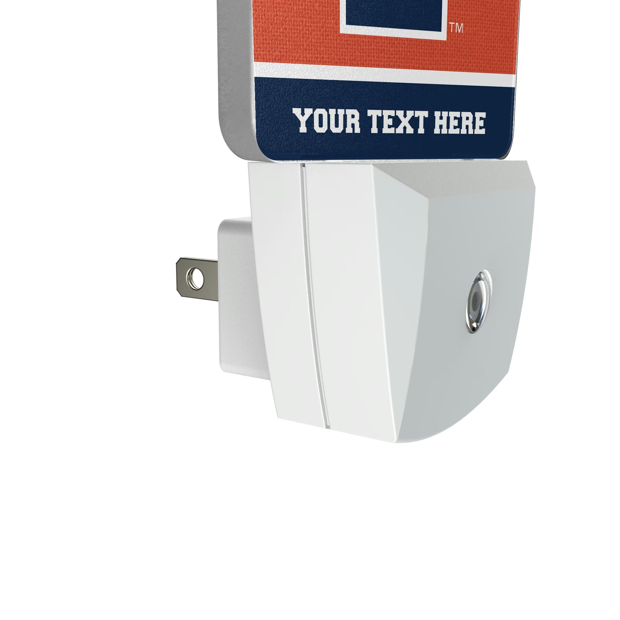 University of Illinois Fighting Illini Personalized Endzone Solid Night Light 2-Pack - Detail