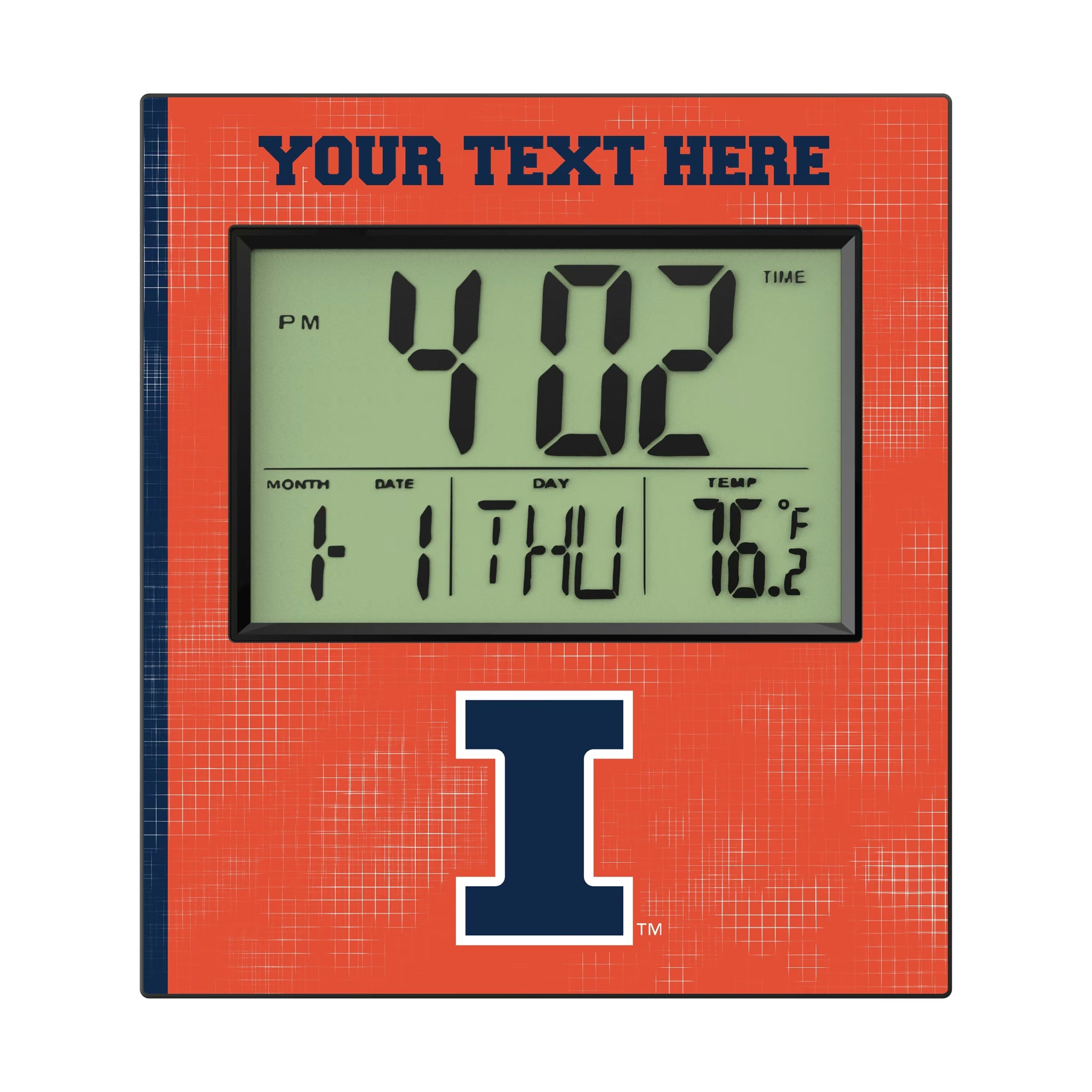 University of Illinois Fighting Illini Personalized Hatch Wall Clock