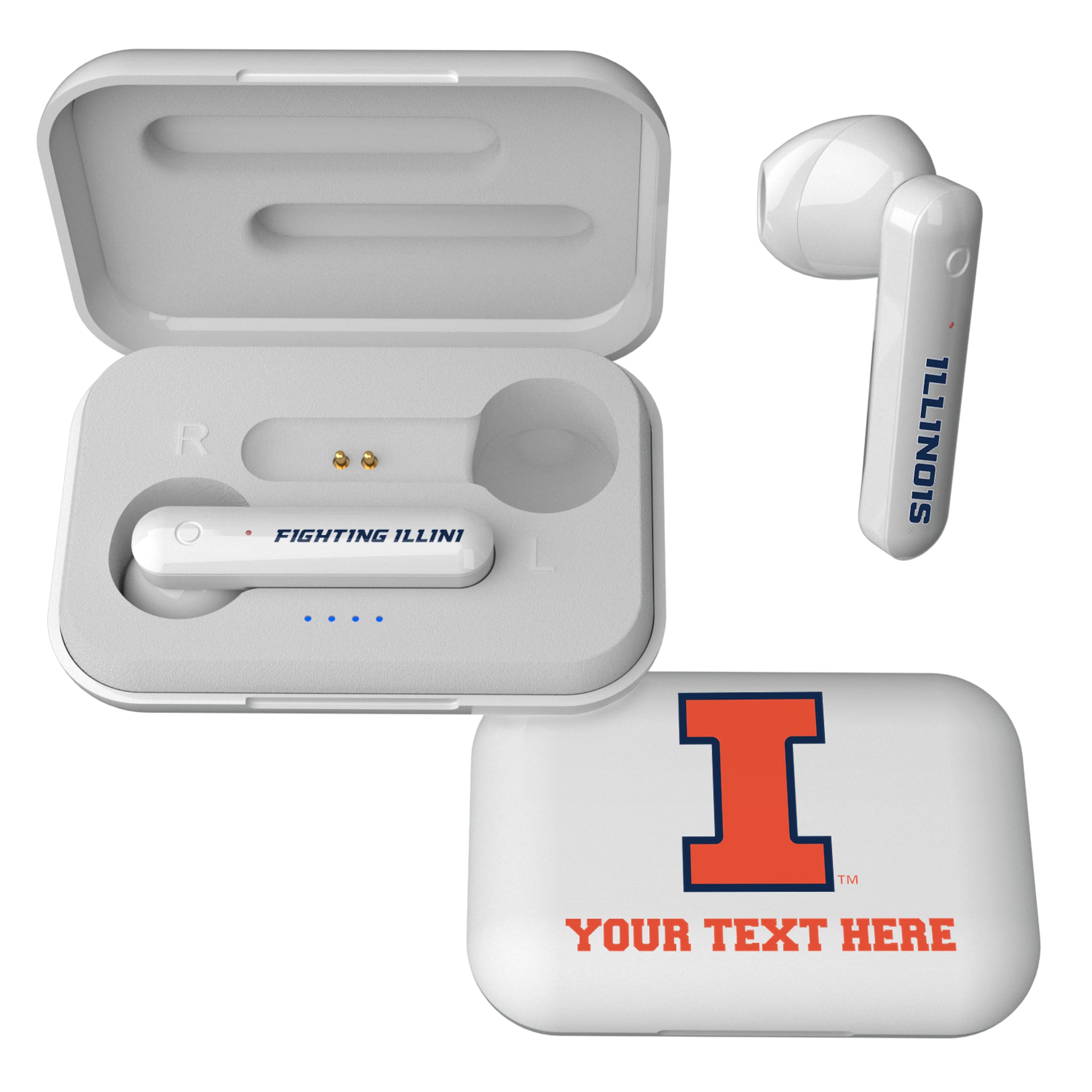 University of Illinois Fighting Illini Personalized Insignia Wireless TWS Earbuds