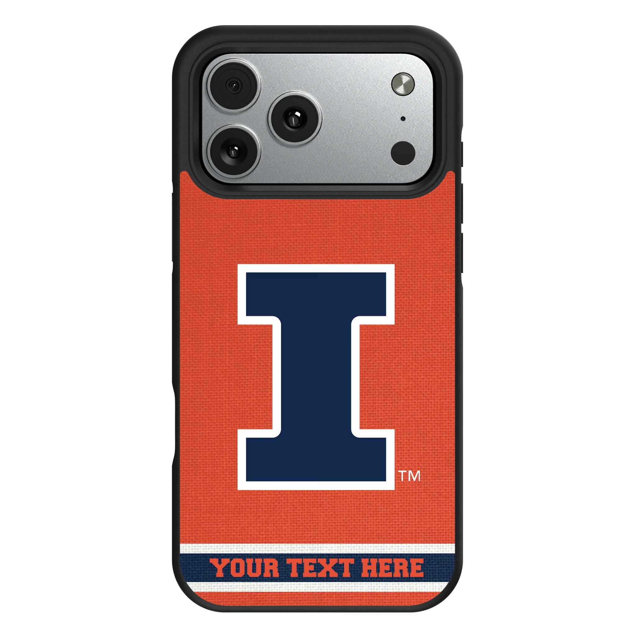 University of Illinois Fighting Illini Personalized Stripe iPhone Bump Phone Case for Apple iPhone#Device_iPhone 17 Pro Max