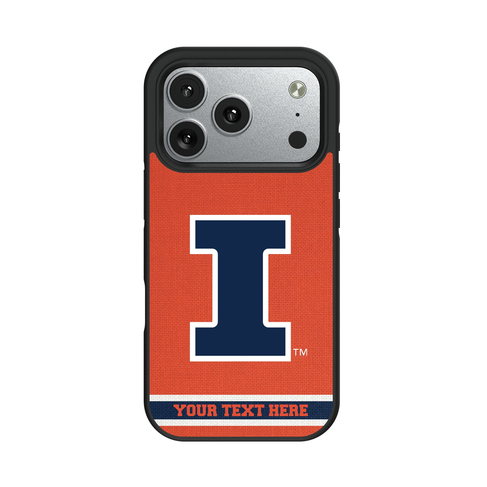 University of Illinois Fighting Illini Personalized Stripe iPhone Bump Phone Case for Apple iPhone#Device_iPhone 17 Pro