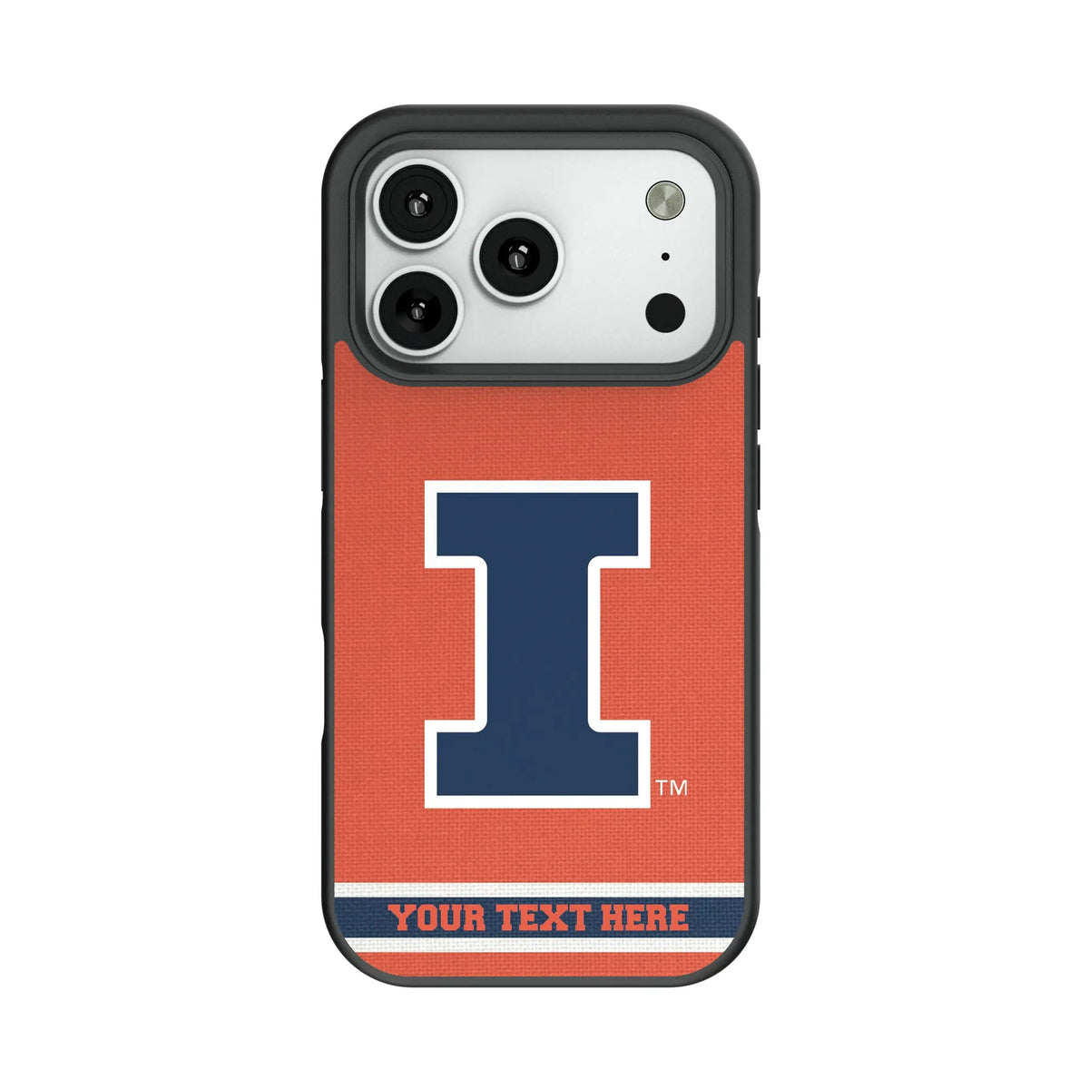 University of Illinois Fighting Illini Personalized Stripe Bump Phone Case for Apple iPhone
