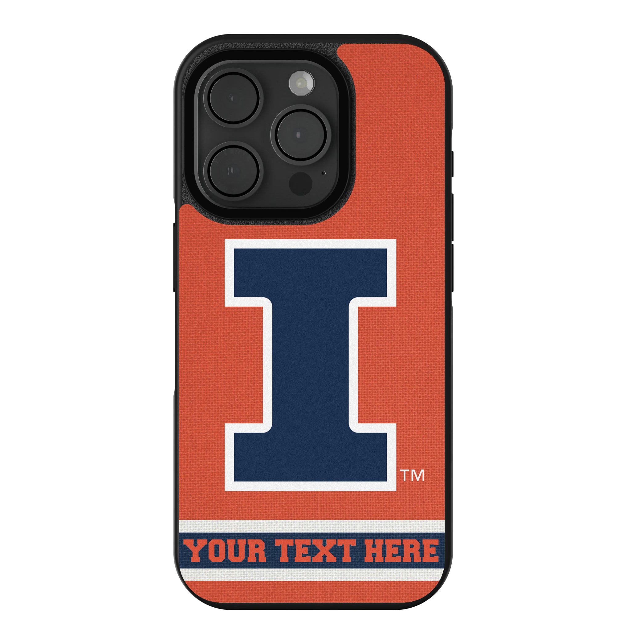 University of Illinois Fighting Illini Personalized Stripe iPhone Bump Phone Case for Apple iPhone